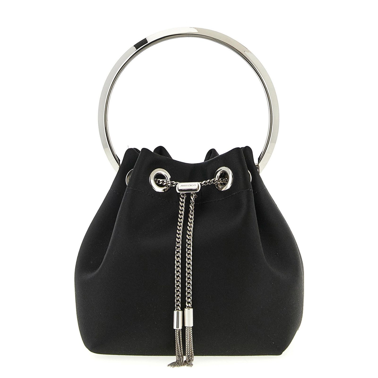 JIMMY CHOO Bon Bon Black Top Handle Bag New