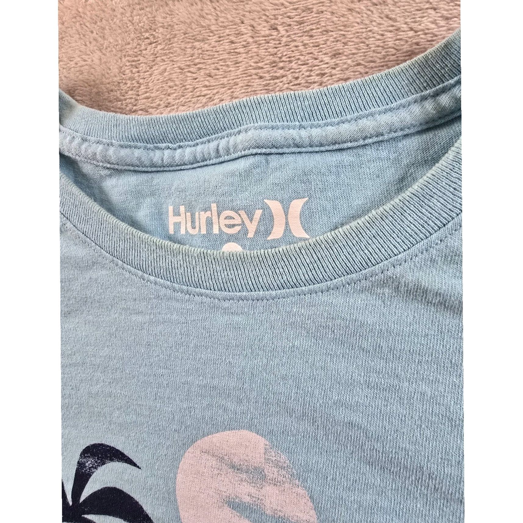 Hurley Hurley T Shirt Mens 2XL Blue Surf Beach Palm Trees Waves Graphic Print Crew Neck Short Sleeve Cotton Vintage No Size US XXL / EU 58 / 5 - 3 Thumbnail