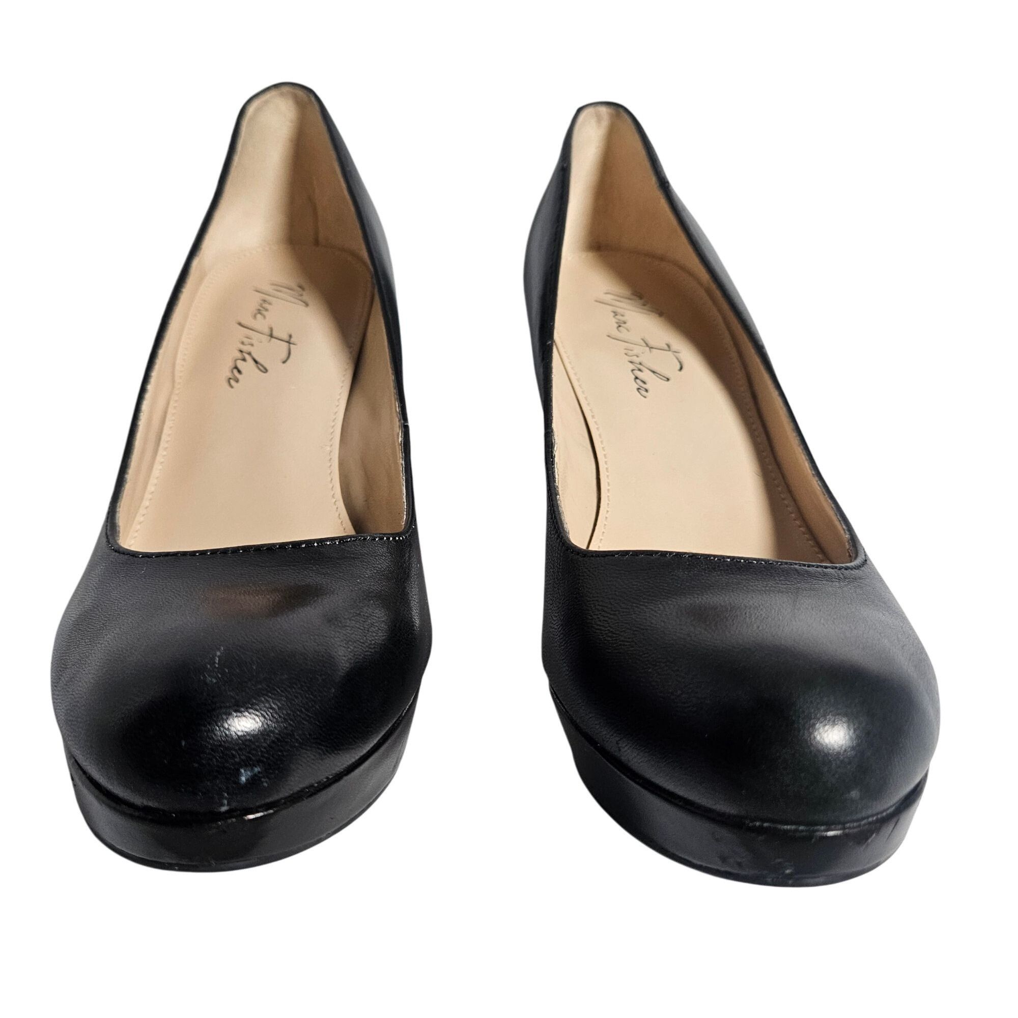 Marc Fisher Marc Fisher Women’s Black Leather Heels 8.5M | Quiet Luxury Size US 8.5 / IT 38.5 - 6 Thumbnail