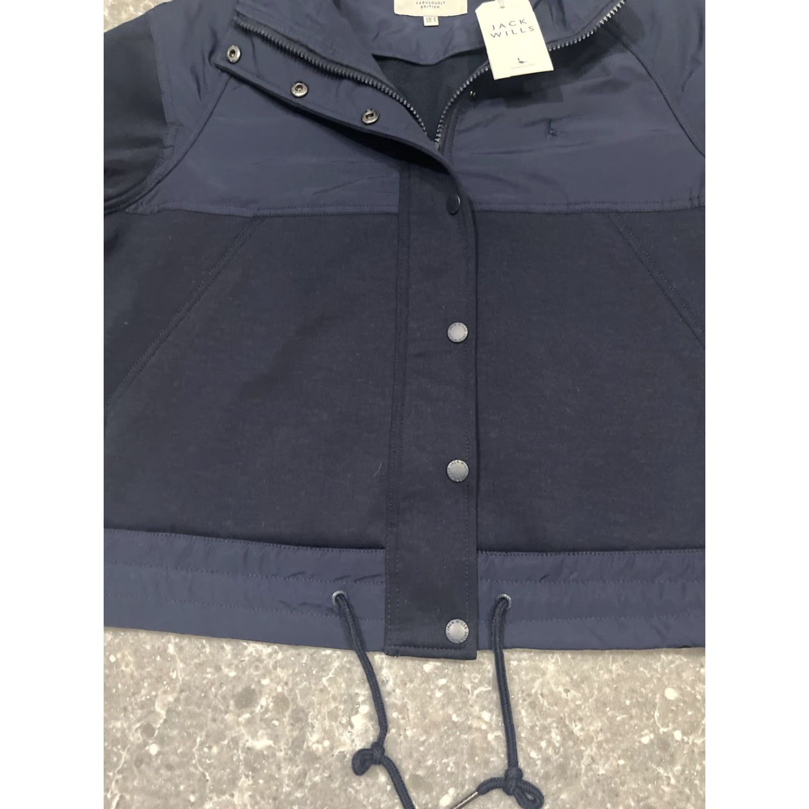 Jack Wills Jack Willis Jacket Womens 8 Navy Blue Hooded Ponte Zip Full Zip Pockets Windbreaker Casual Travel Regular Size 8 Womens Nautical College 90s? Size M / US 6-8 / IT 42-44 - 2 Thumbnail