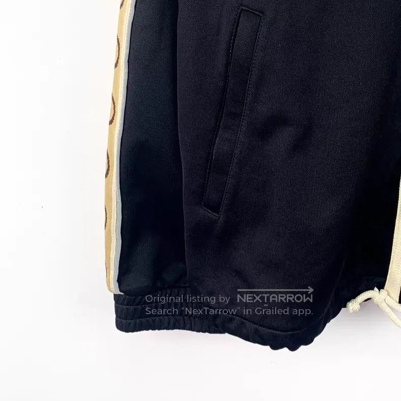 Gucci Gucci Black side logo striped lapel zipper long-sleeved ja Size US XS / EU 42 / 0 - 5 Thumbnail