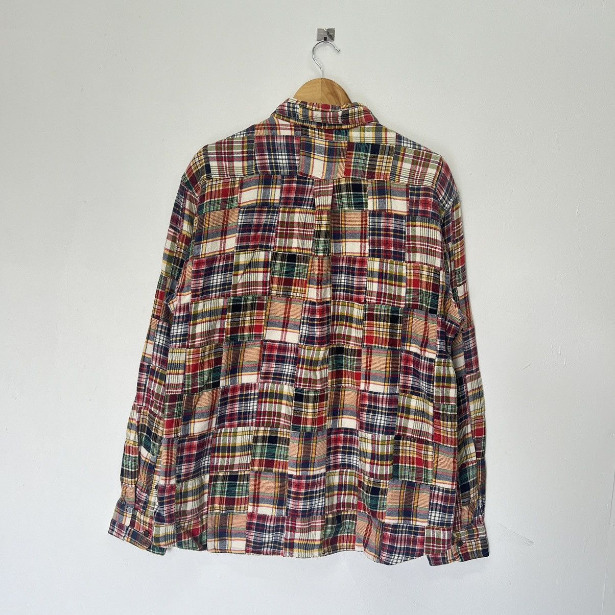 Designer × Eddie Bauer × Flannel Vintage Eddie Bauer Patchwork Inspired Kapital Shirt Size US L / EU 52-54 / 3 - 7 Thumbnail