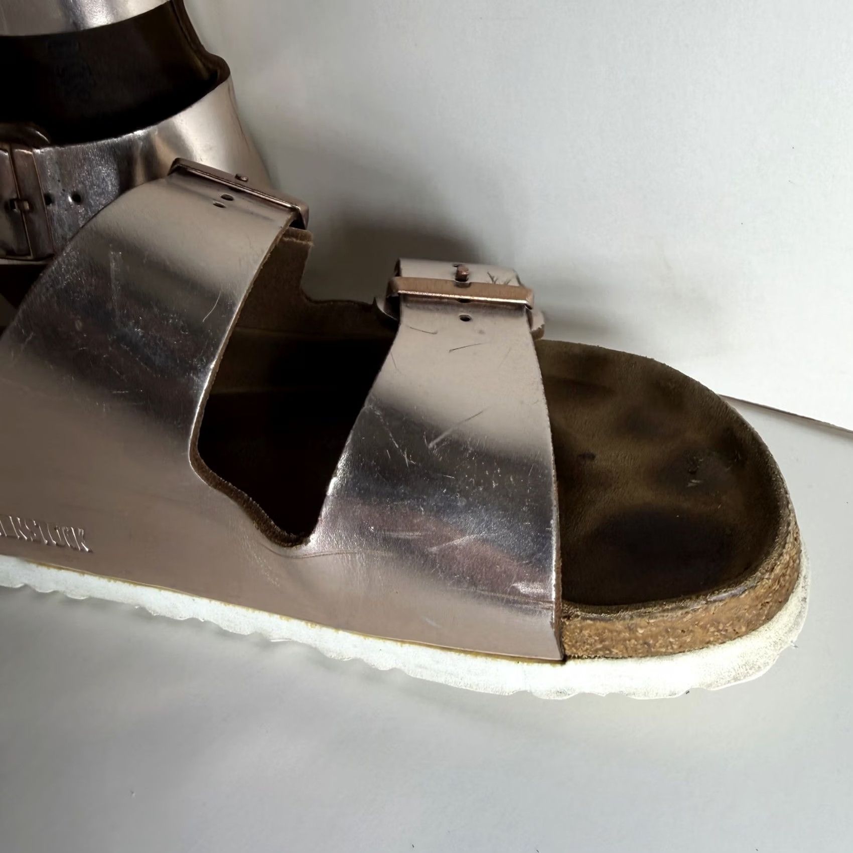 Birkenstock Birkenstock Arizona Buckle Narrow Fit Birko Flor Sandals COPPER EU 39 Ladies 8 Size US 8 / IT 38 - 3 Thumbnail