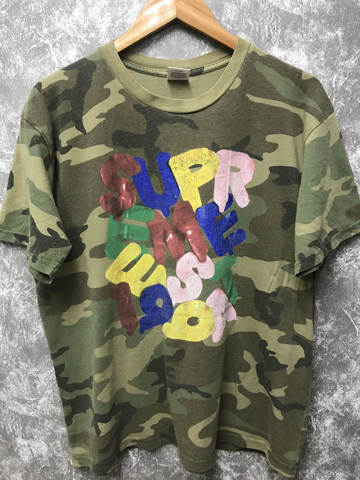 Supreme Logo Est 1994 Camo Tee *M Over