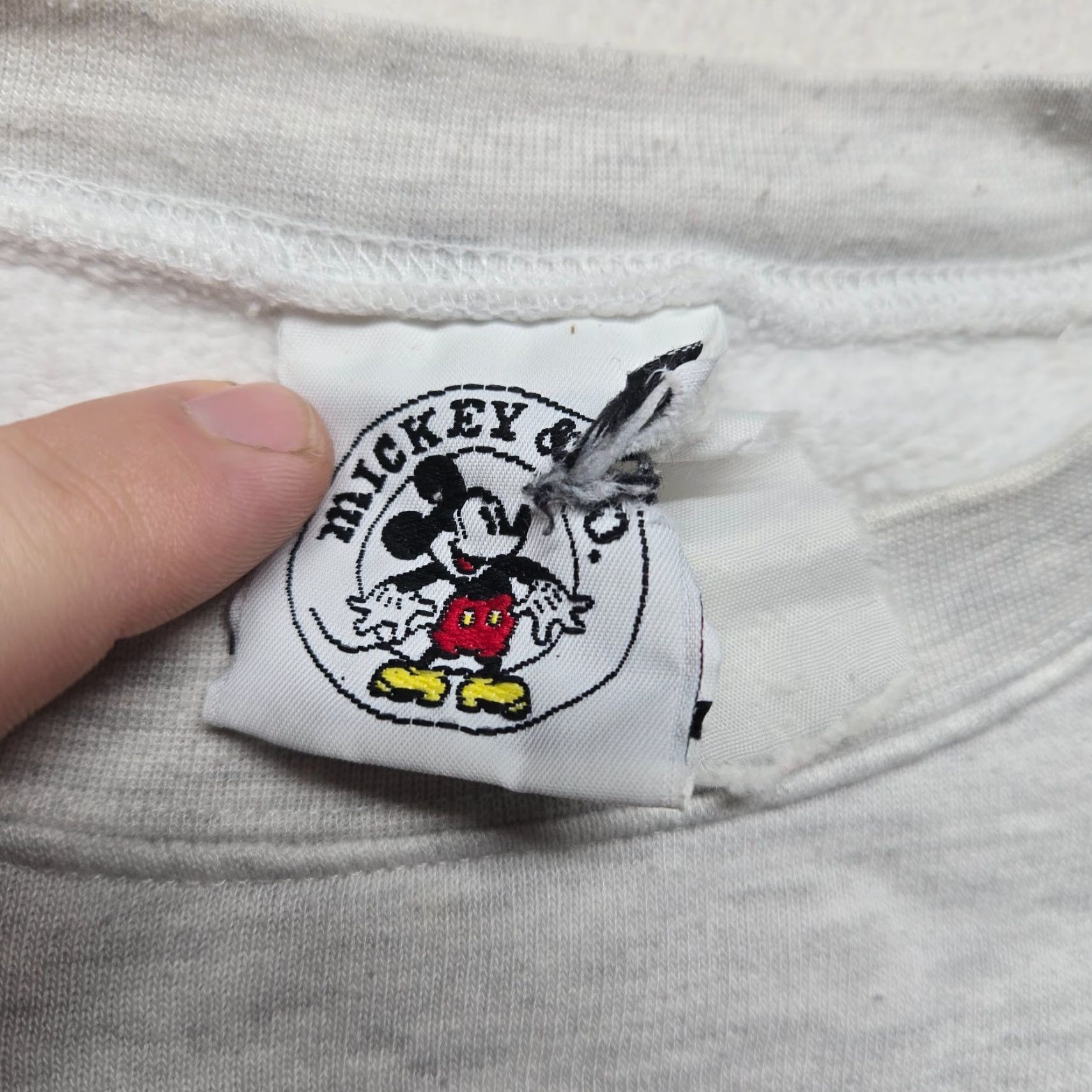 CO VINTAGE Mickey Mouse Crewneck Pullover Sweatshirt White XL Mens Size US XL / EU 56 / 4 - 3 Thumbnail