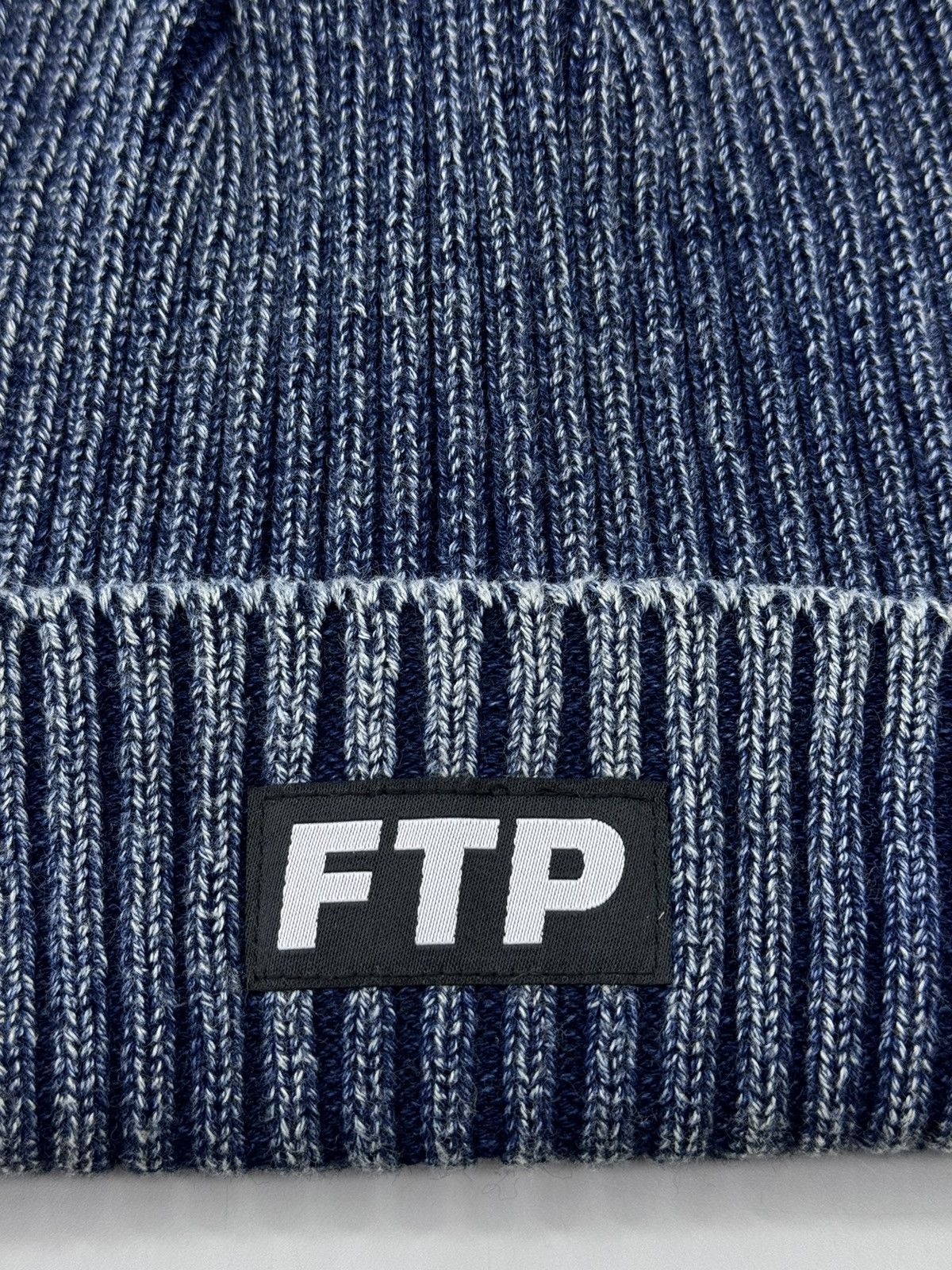 Fuck The Population FTP Denim Dye Logo Beanie Washed Indigo Size ONE SIZE - 2 Thumbnail