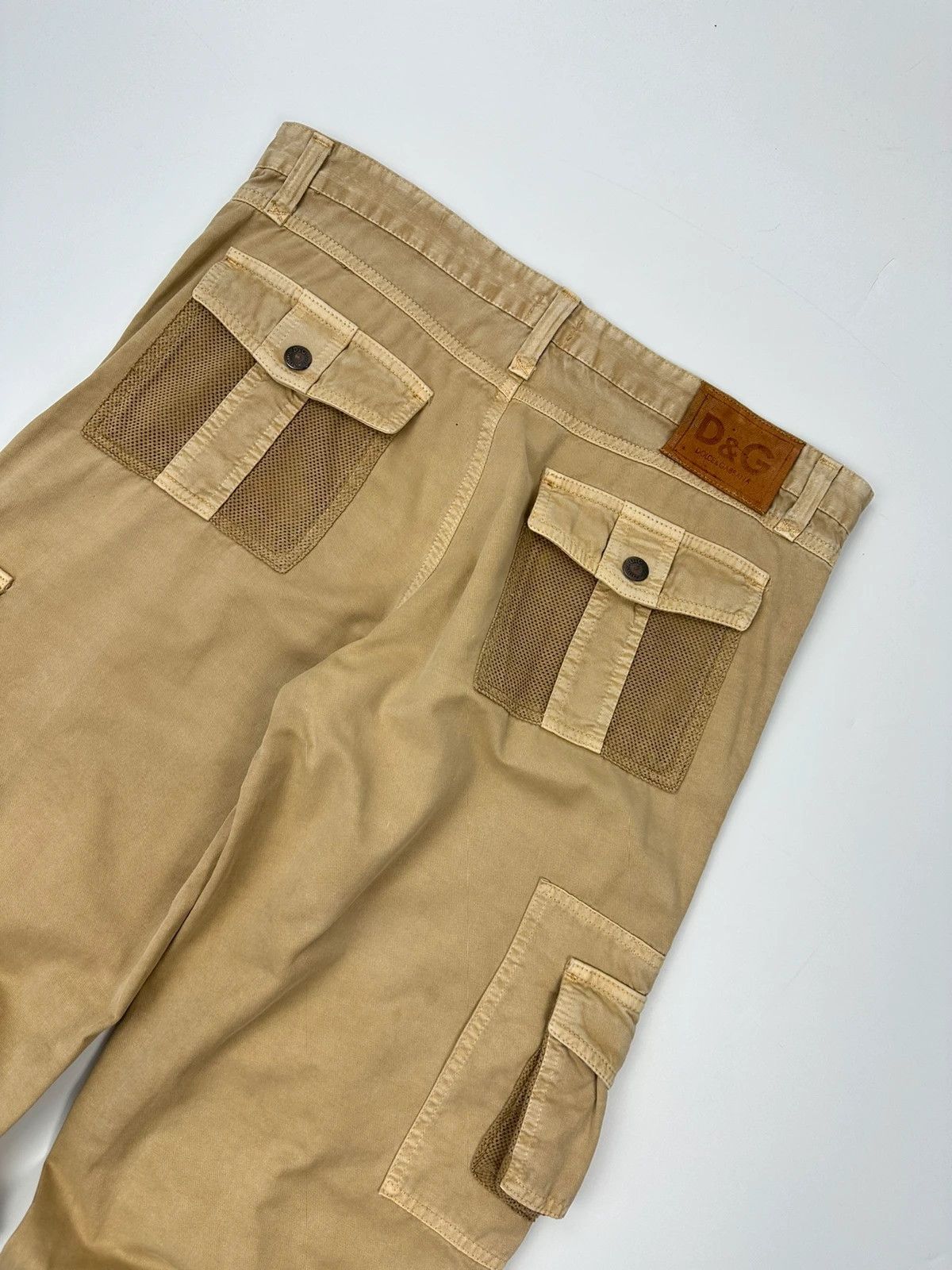 Dolce & Gabbana Dolce & Gabbana SS03 Cargo Mesh Beige Baggy Pants Size US 38 / EU 54 - 5 Thumbnail