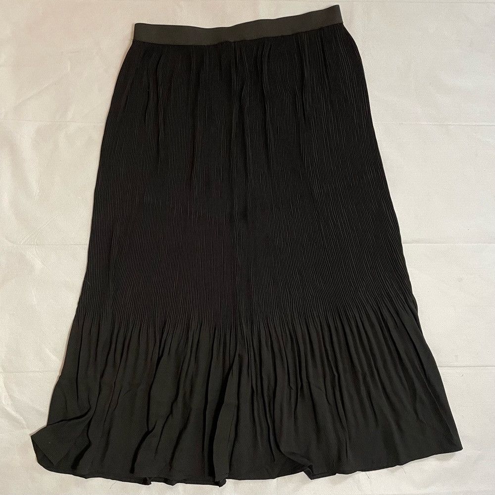 Adrianna Papell NWT New $99 Adrianna Papell Black Release Pleat Midi Skirt Size 32" / US 10 / IT 46 - 7 Thumbnail
