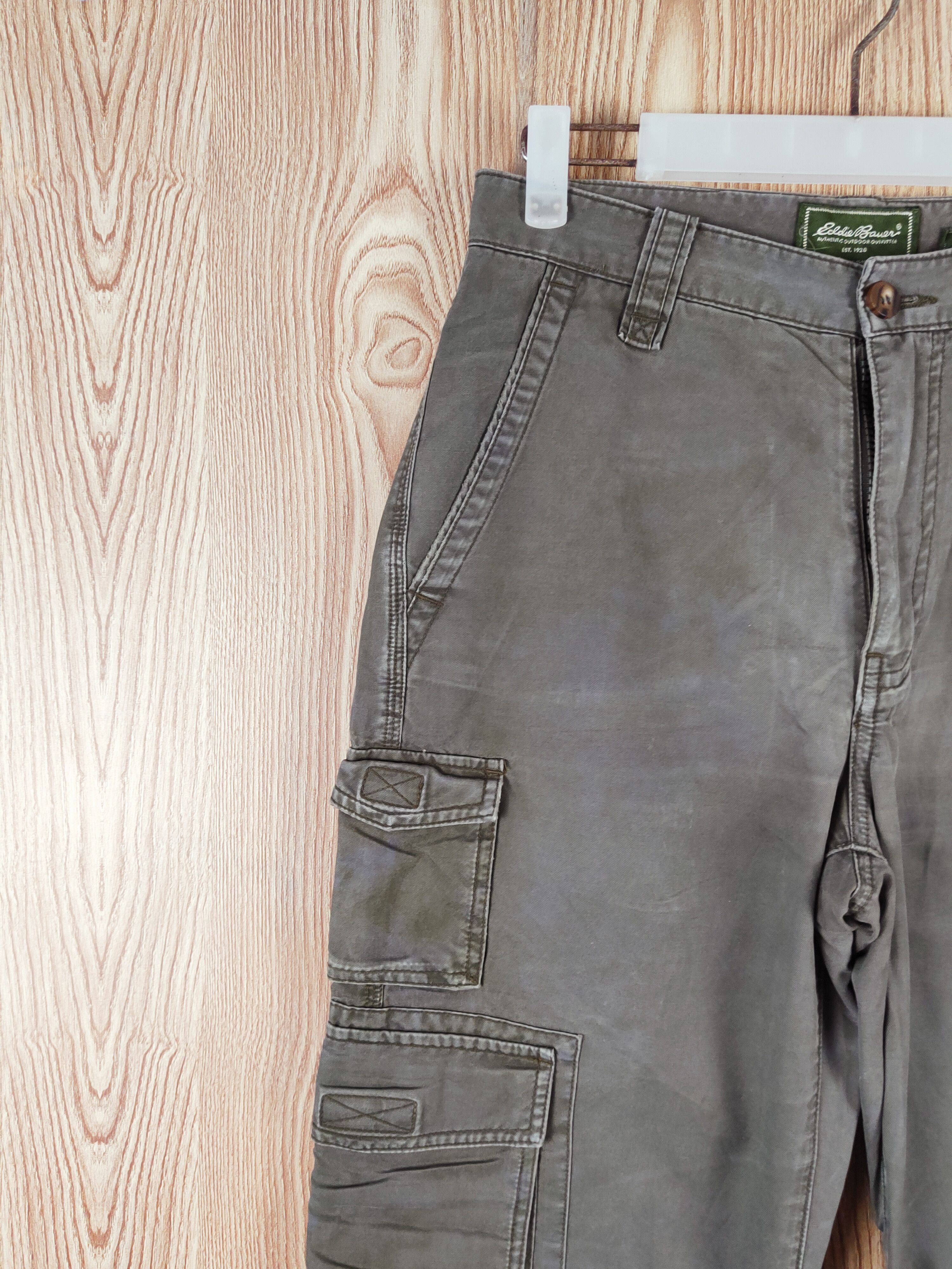 Eddie Bauer Eddie Bauer Olive Faded Multipocket Cargo Pants #W195 Size US 29 - 3 Thumbnail