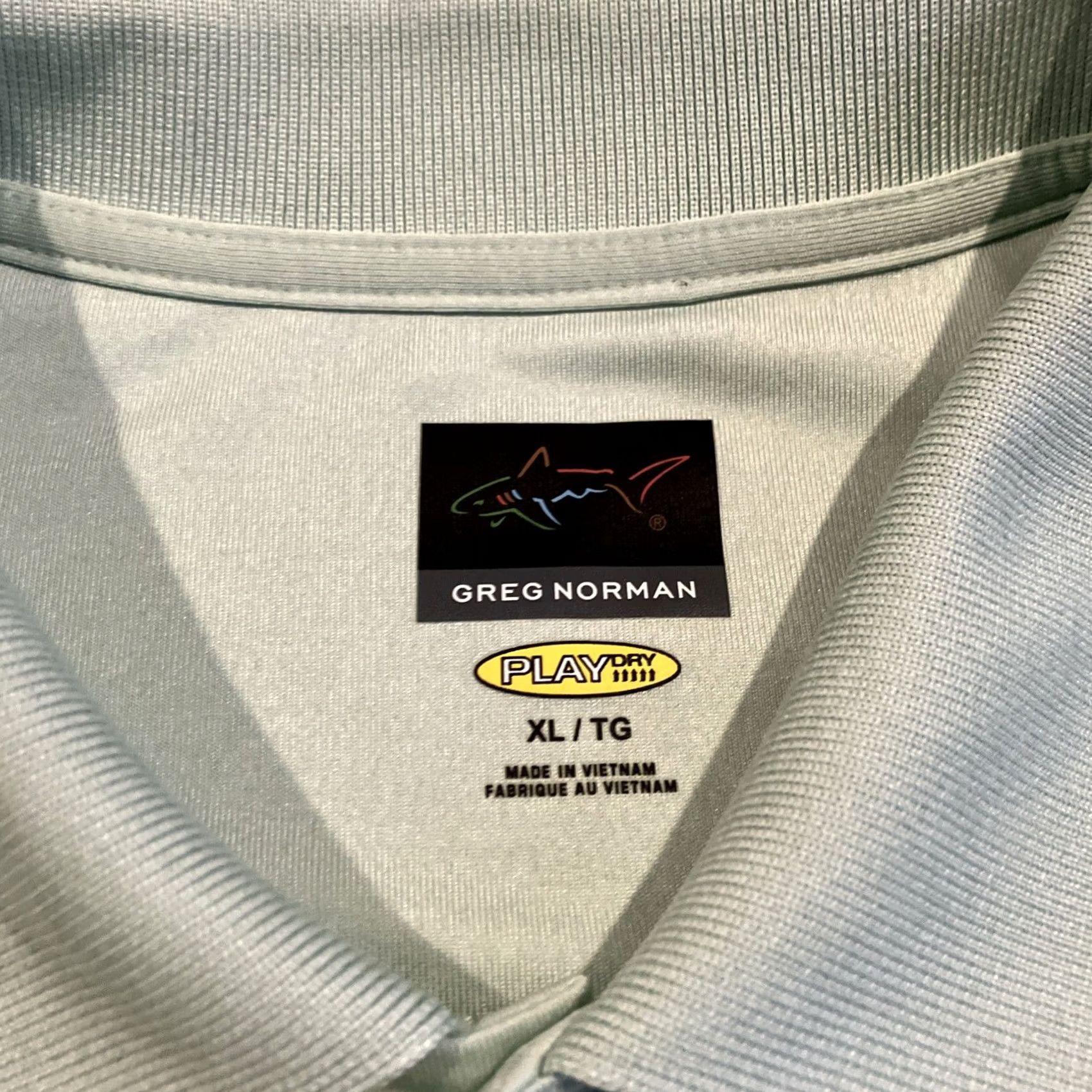 Vintage Greg Norman Polo - Ocean Course Embroidered Golf Polo - Men's XL Green Striped Polo Size US XL / EU 56 / 4 - 4 Thumbnail