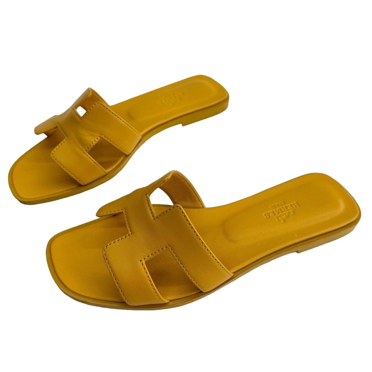 Hermes Hermes Oran Leather Sandals Size 36.5 Size US 6.5 / IT 36.5 - 1 Thumbnail