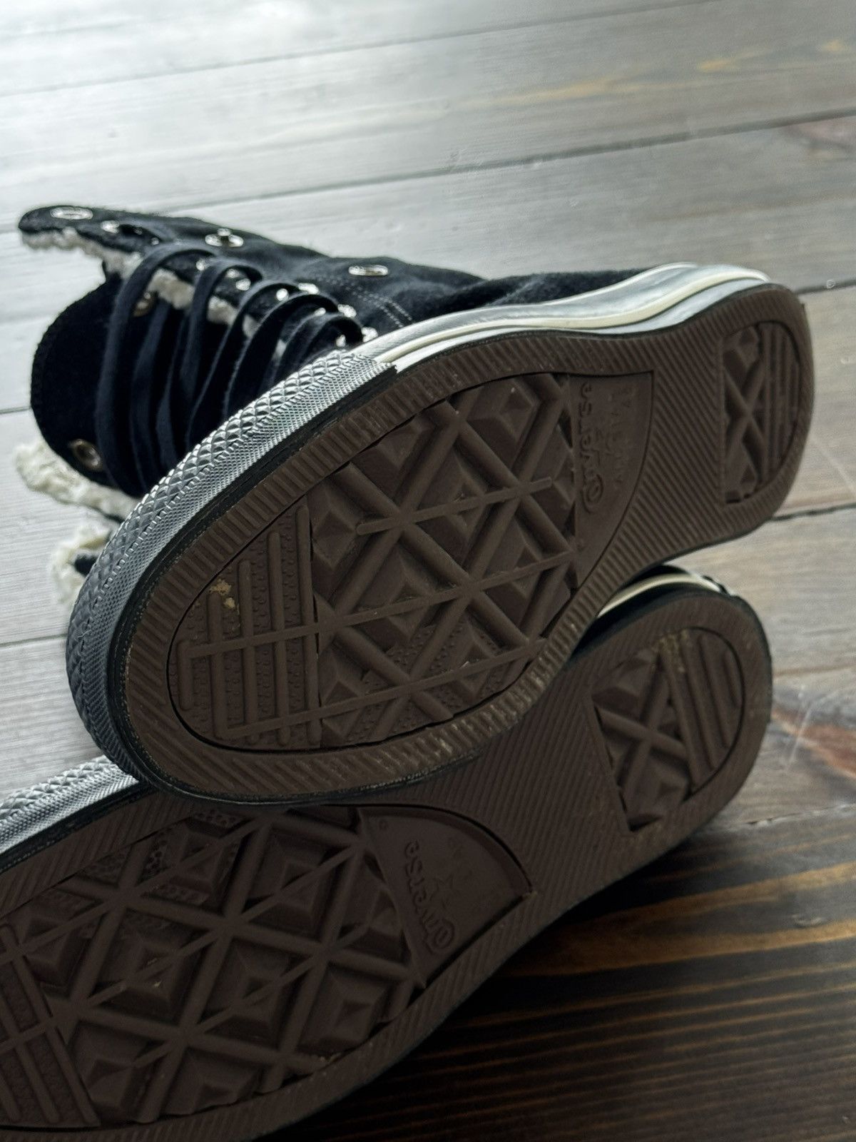 Y2K Converse Faux Fur Glamour Fuzzu High Top Sneakers