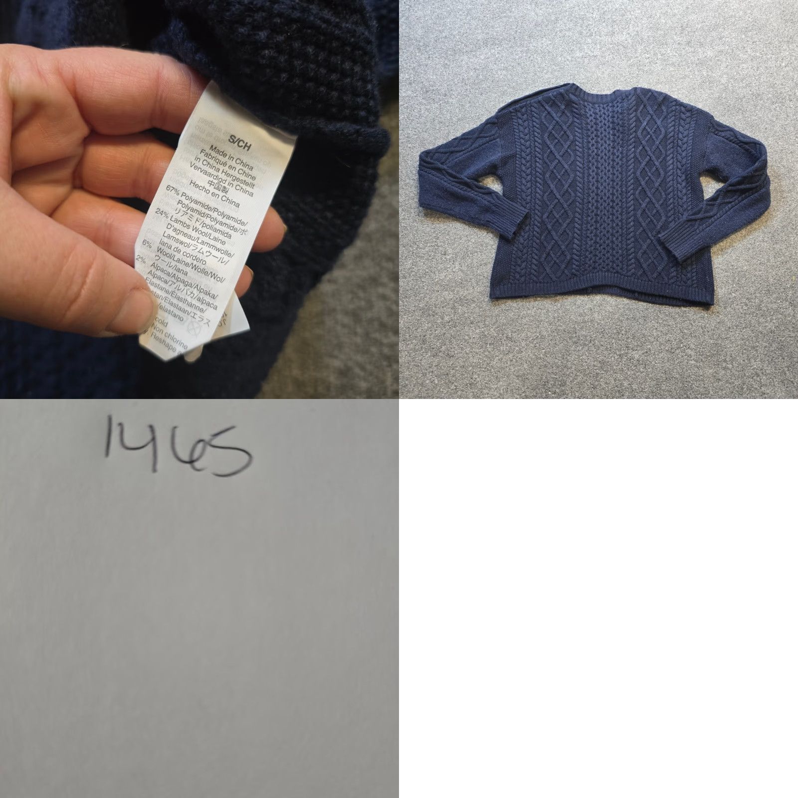 J.Crew J.CREW Sweater Womens Small Blue Alpaca Wool Fishermans Cable Knit Casual Preppy Pullover Size S / US 4 / IT 40 - 8 Thumbnail