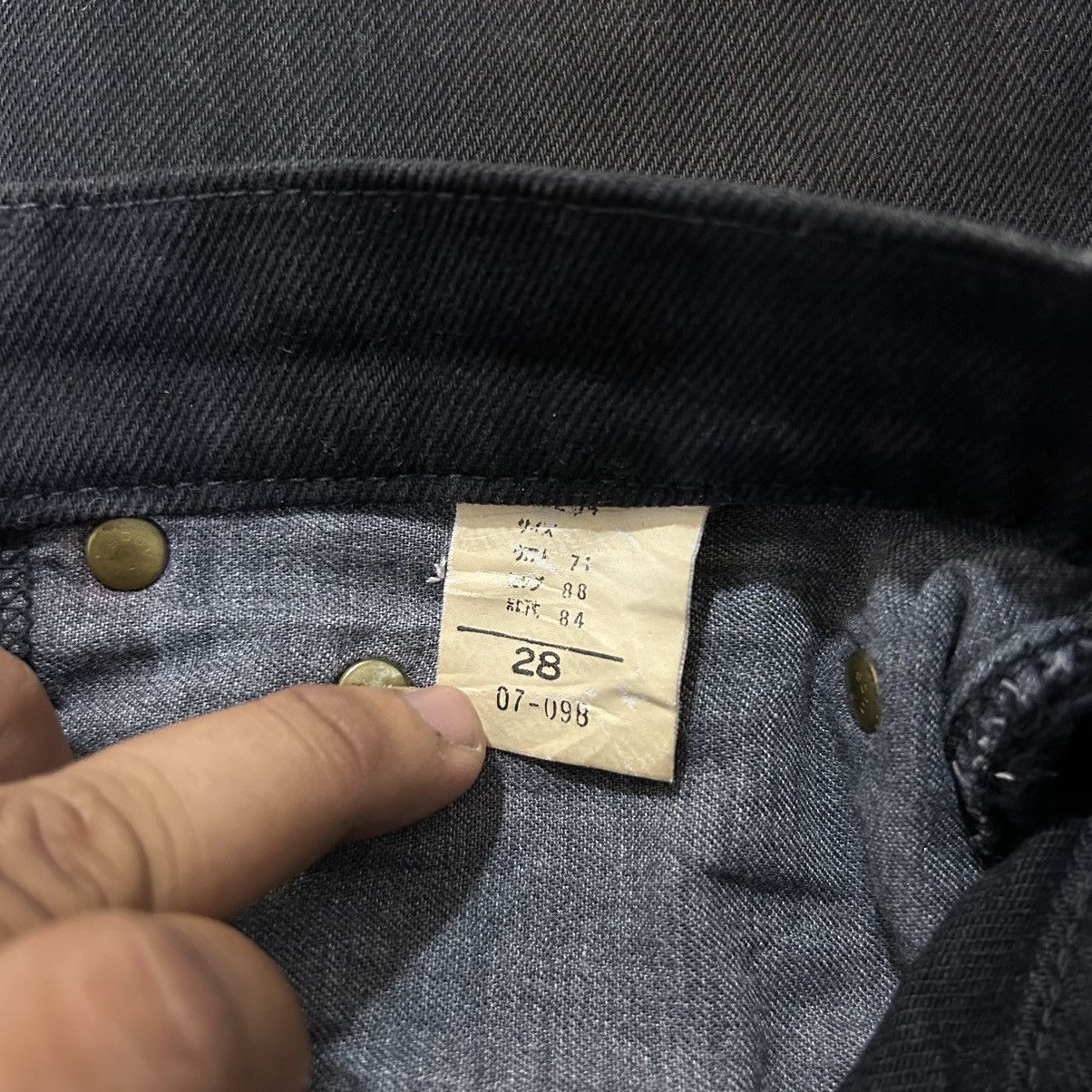 Vintage Vintage 90s Big John Flare Black Denim Size US 28 / EU 44 - 15 Thumbnail