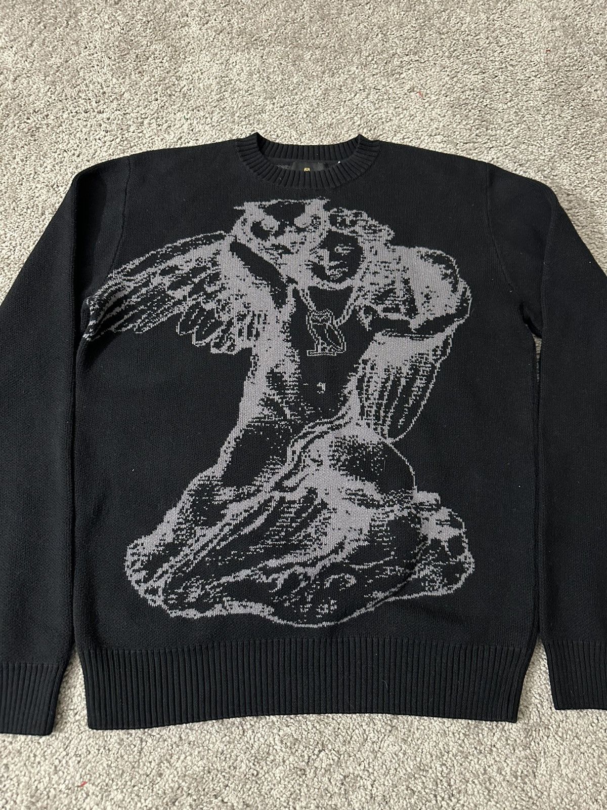 image of Nike x Octobers Very Own Ovo Cherub Knit Sweater in White, Men's (Size Medium)
