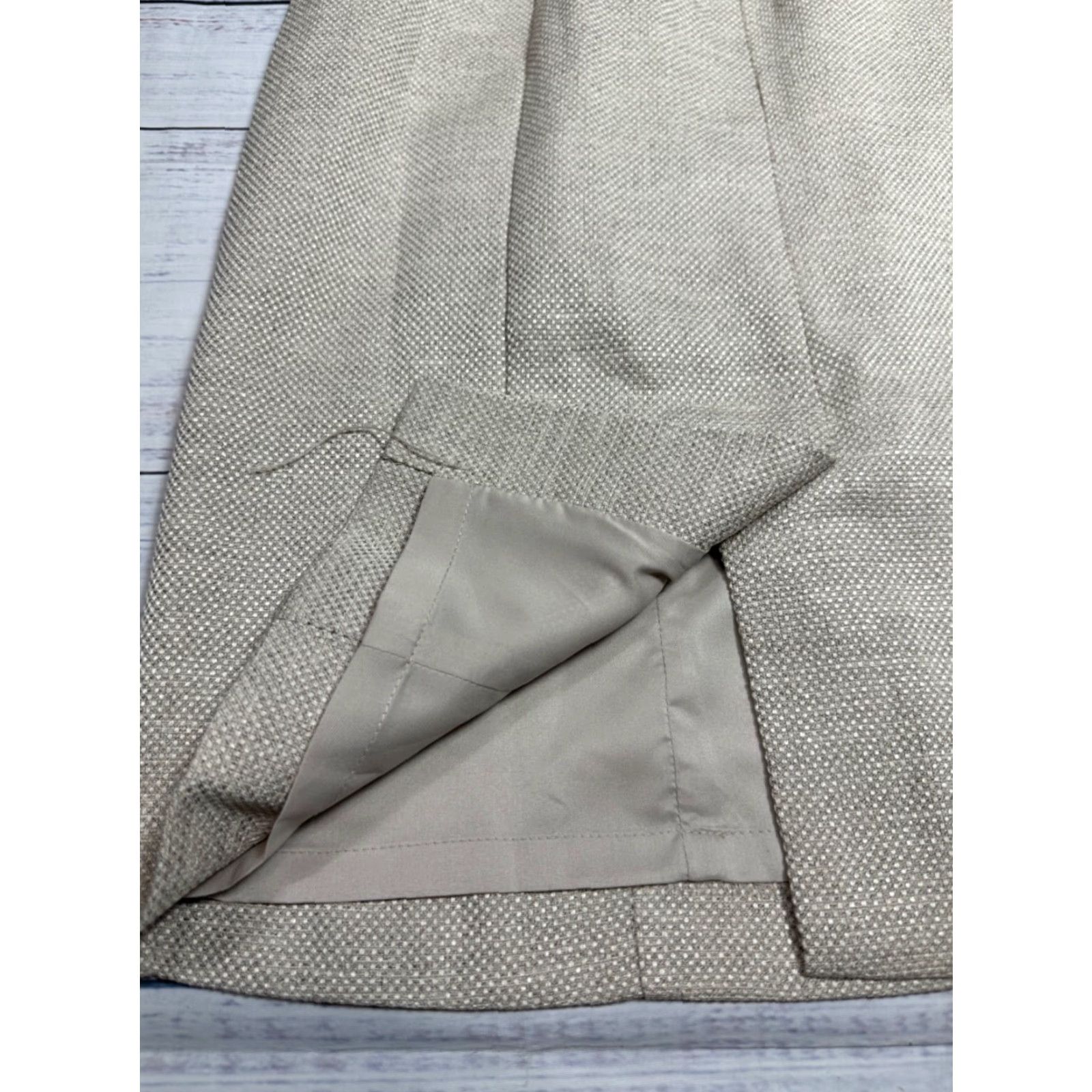 Ann Taylor Ann Taylor Sleeveless Sheath Dress Sz 0P Petite Beige Textured Waist Detail New Size XS / US 0-2 / IT 36-38 - 5 Thumbnail