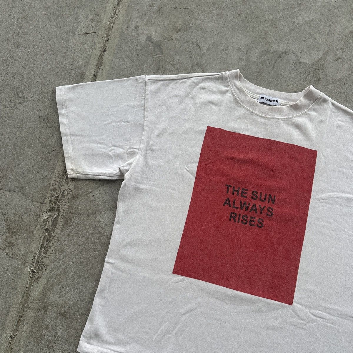 Jil Sander Jil Sander Oversized T-Shirt “The Sun Always Rise” White M Size US M / EU 48-50 / 2 - 3 Thumbnail