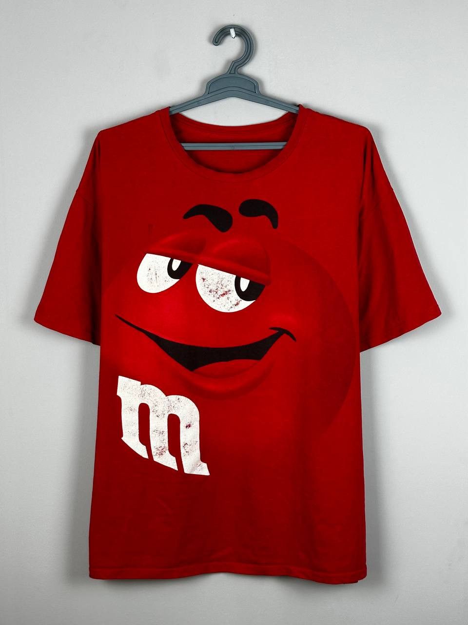 Vintage Vintage M&M's Big Face Print Red Tee Shirt Size US XL / EU 56 / 4 - 1 Thumbnail