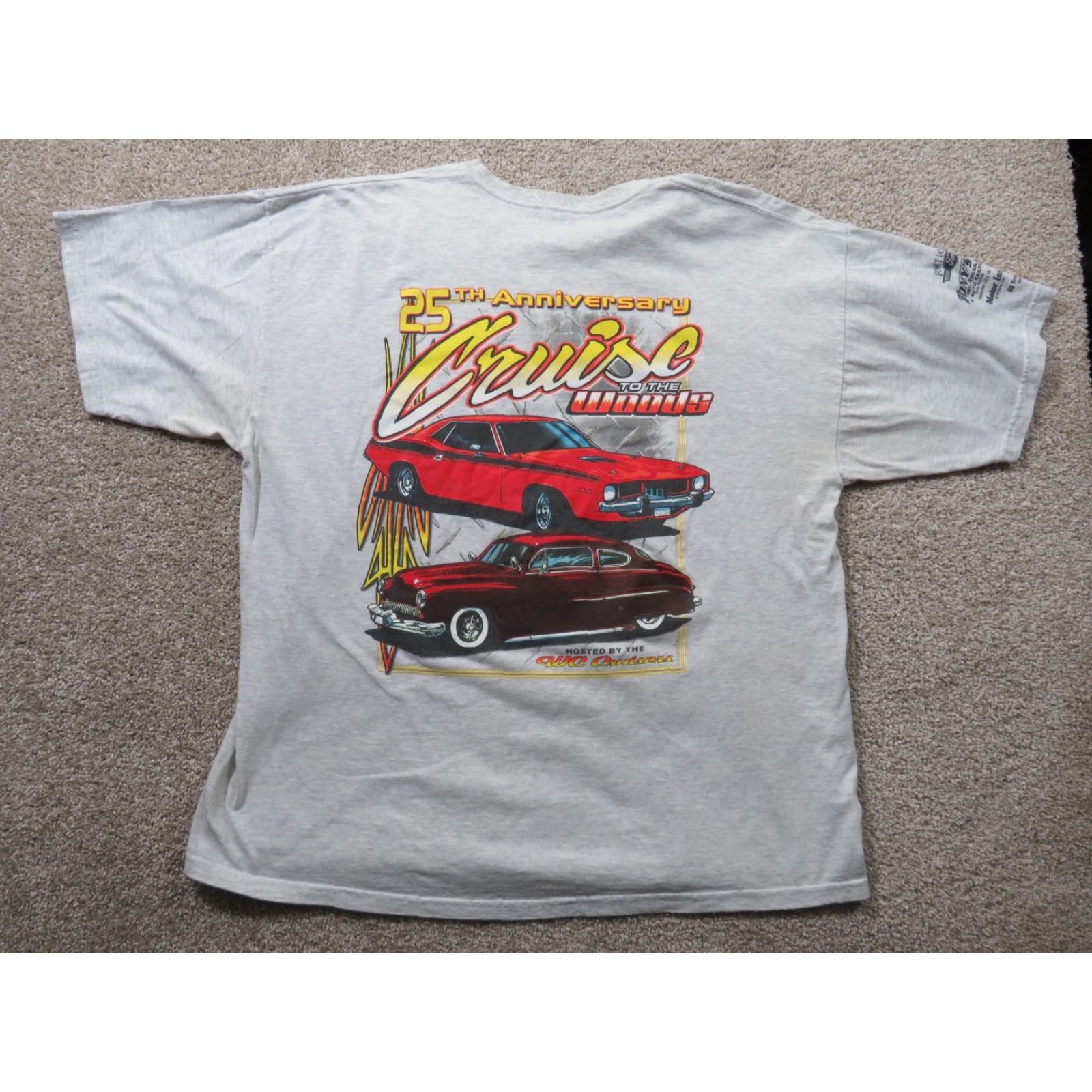 Gildan Gildan T-Shirt Crew Neck multicolor Cars VTG 2XL Adult Men Official USA Classic 25th Cruise to the Woods Chevy Shirts Hat? Size US XXL / EU 58 / 5 - 2 Thumbnail