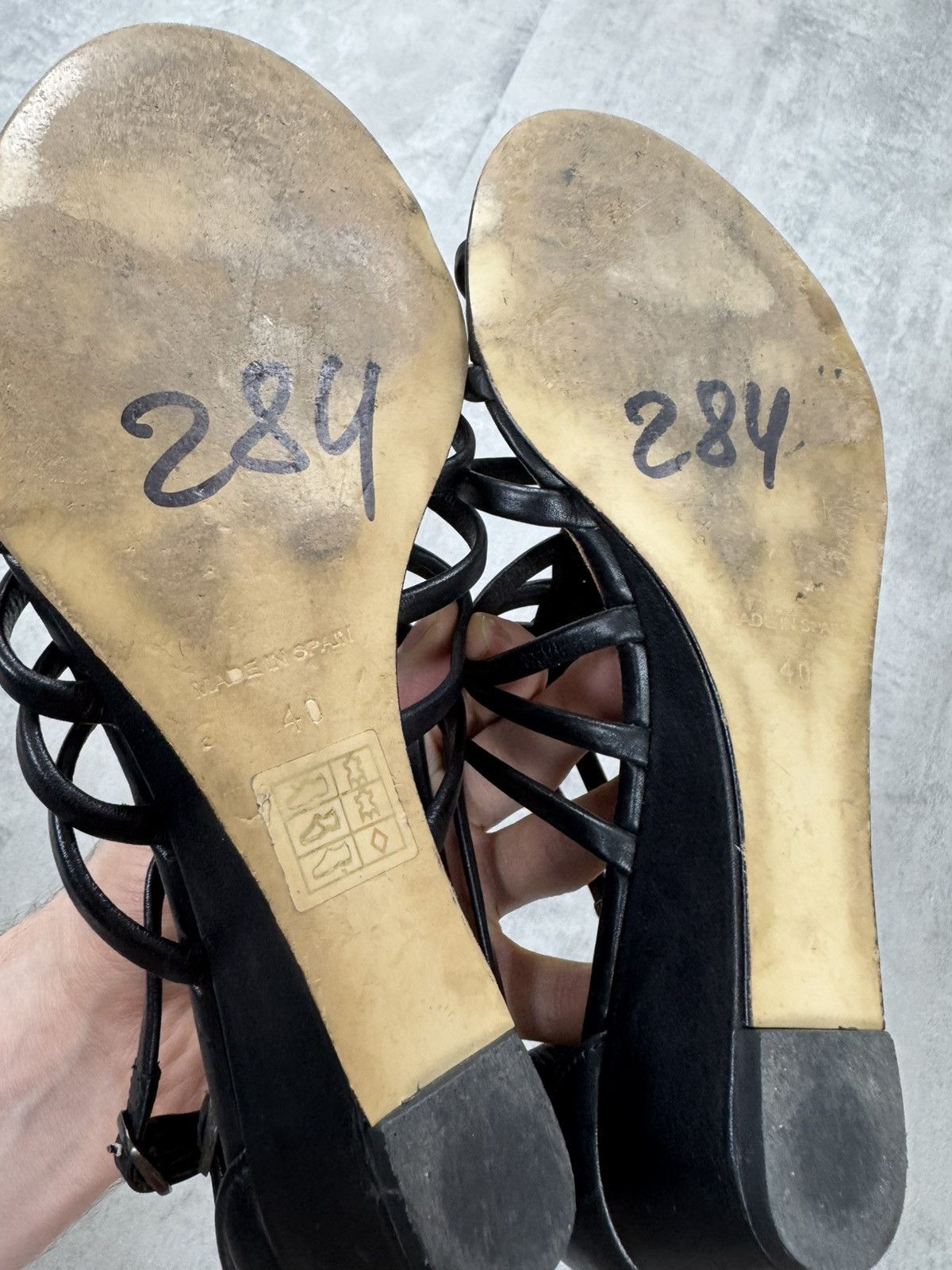 Other NOTABENE by Sinela strappy gladiator sandals Wedge Heels Size US 9 / IT 39 - 9 Thumbnail