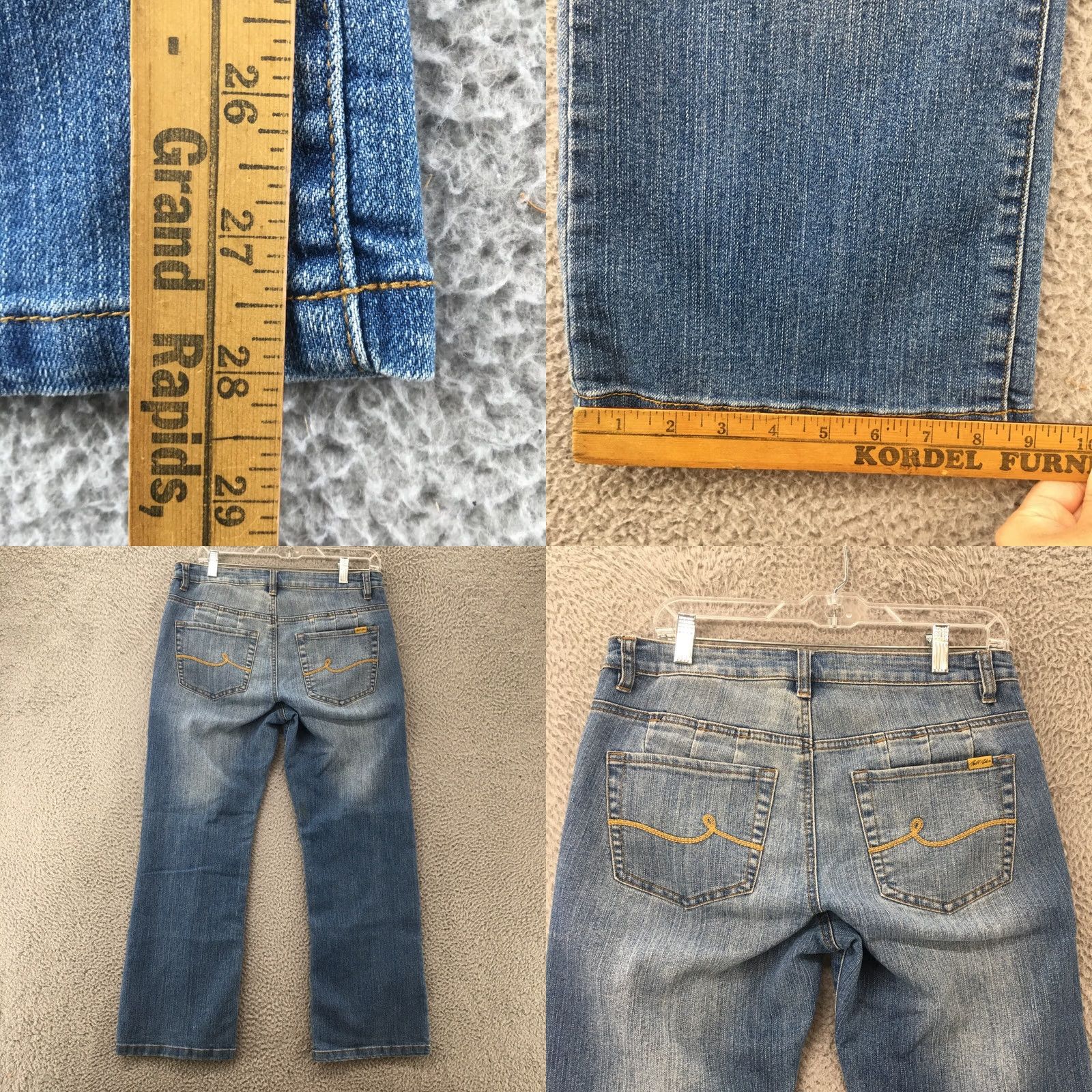 Bill Blass Bill Blass Jeans Womens 8 Bootcut Blue Denim Mid Rise Zip Stretch 5-Pocket Regular Pocketed Comfort Modern Classic Mens Womens Girls Boys Size 30" / US 8 / IT 44 - 8 Thumbnail