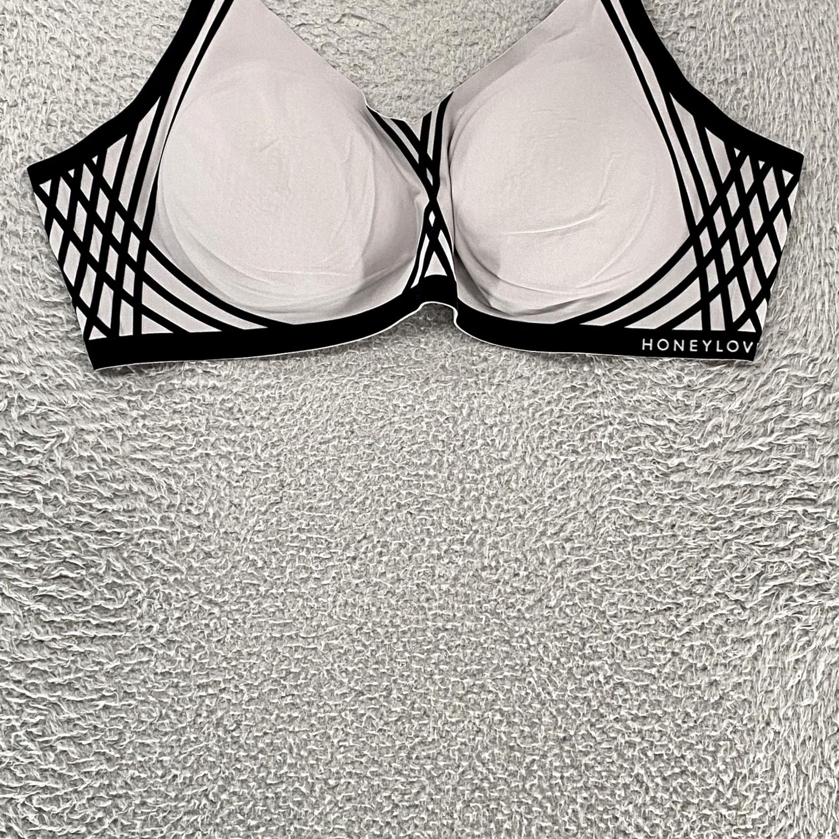 Silhouette Honeylove Silhouette Bra Womens 3X Gray Wire Free Lightweight Smoothing Size ONE SIZE - 3 Thumbnail