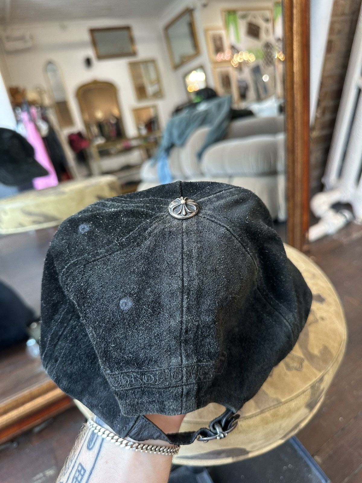 Chrome Hearts Vintage suede chrome hearts dagger hat Size ONE SIZE - 2 Thumbnail