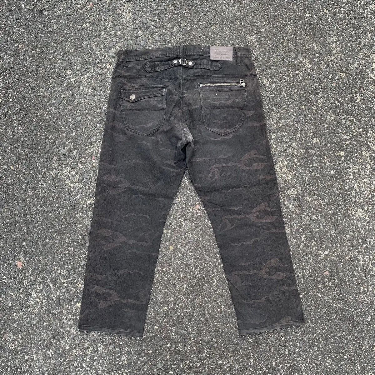 Danier × Hunter × Japanese Brand DanielDopp Camouflage Trousers Baggy Cinch Back Faded Pants Size US 38 / EU 54 - 9 Thumbnail