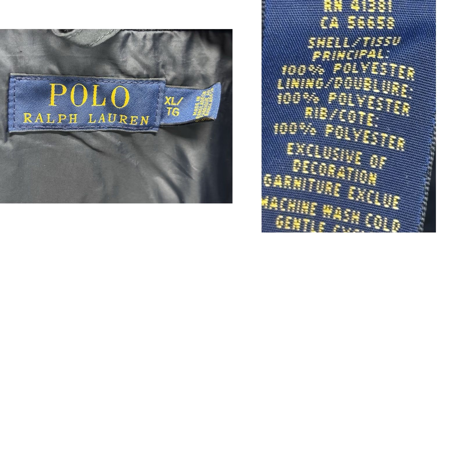 Polo Ralph Lauren Polo Ralph Lauren Black Jacket Sz X-Large Men Black Hood In Collar Full Zip Logo Size US XL / EU 56 / 4 - 8 Thumbnail