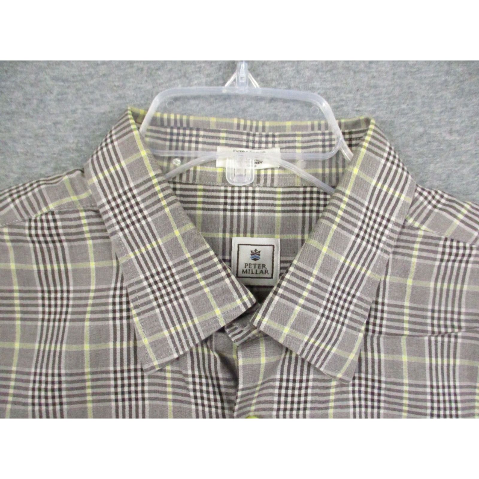 Peter Millar Peter Millar Crown Shirt XL Men's Cotton Button-Down Plaid Check Shirt Adult XL Brown Classic Short Sleeve Button-Up Size US XL / EU 56 / 4 - 3 Thumbnail