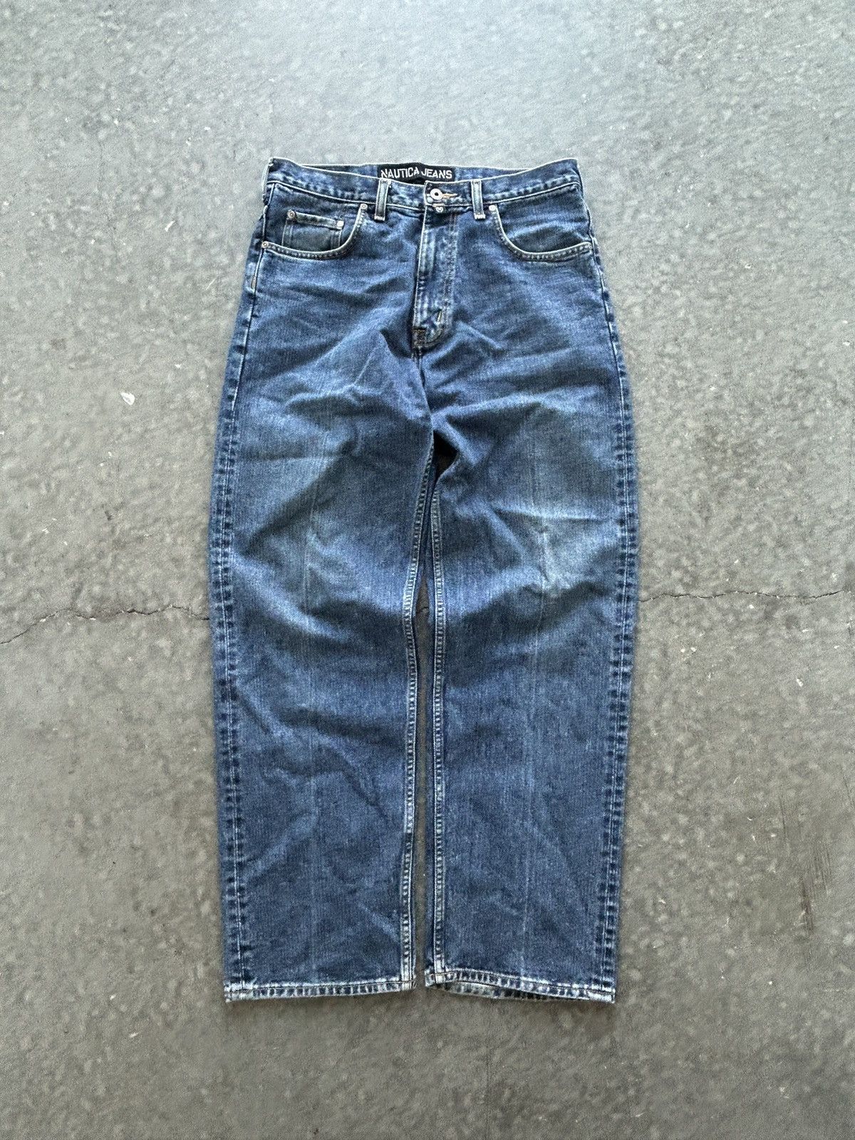 Nautica Vintage Y2K Nautica Baggy Denim Jeans 33x32 Size US 33 - 1 Thumbnail