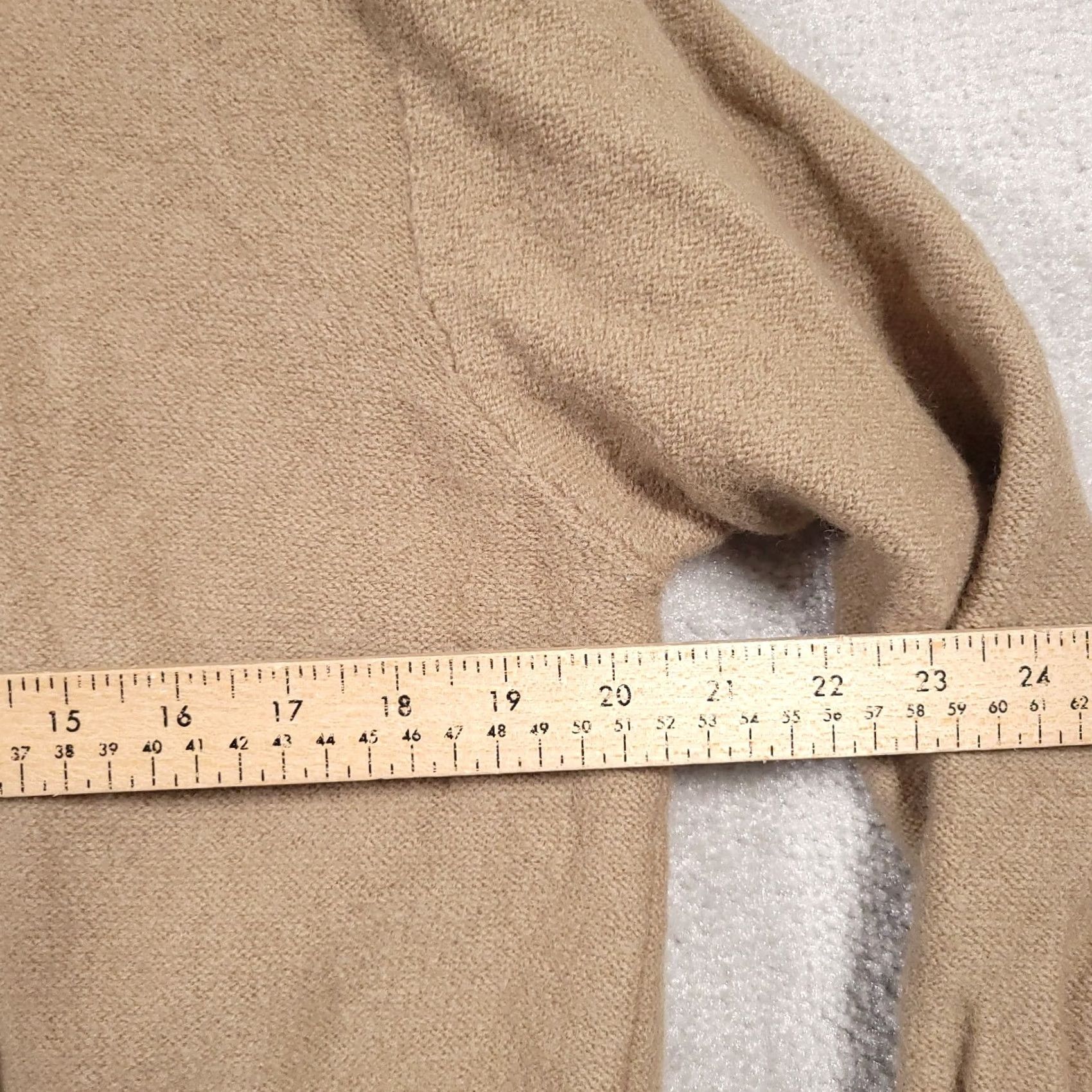 Vintage VINTAGE Studio Works Cardigan Sweater Women Large Beige Collared Wool Knit Long Sleeve Pockets Size L / US 10 / IT 46 - 5 Thumbnail
