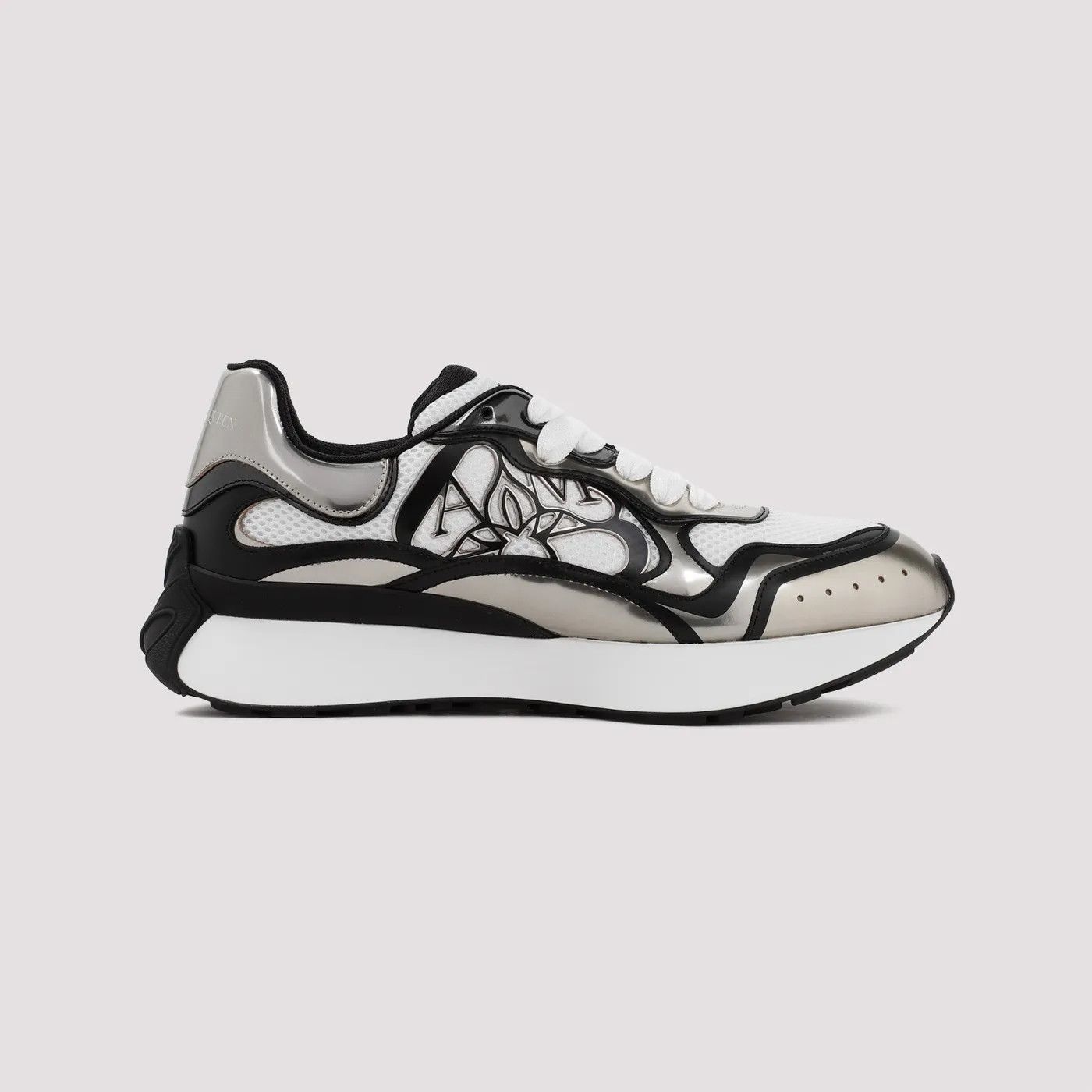 Alexander McQueen o1w1db10725 Sprint Runner in White/Multicolor Size US 10 / EU 43 - 1 Thumbnail