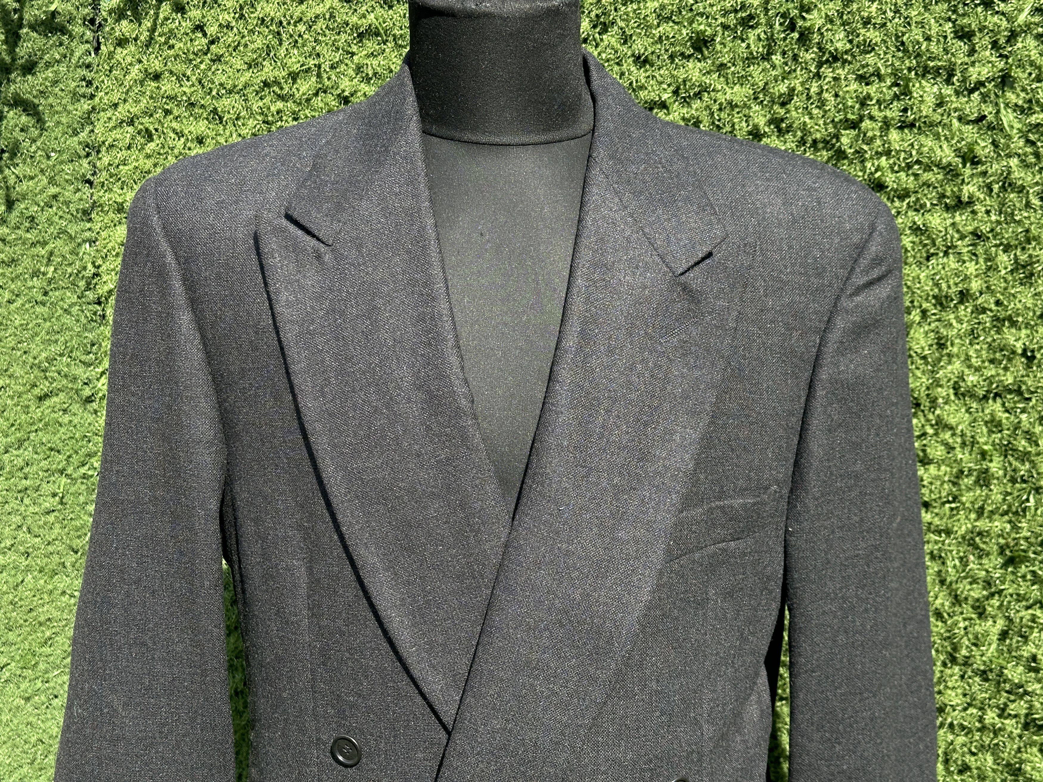 Giorgio Armani Giorgio Armani Black Label Wool Cashmere Double Breasted 50 Size 50R - 8 Thumbnail