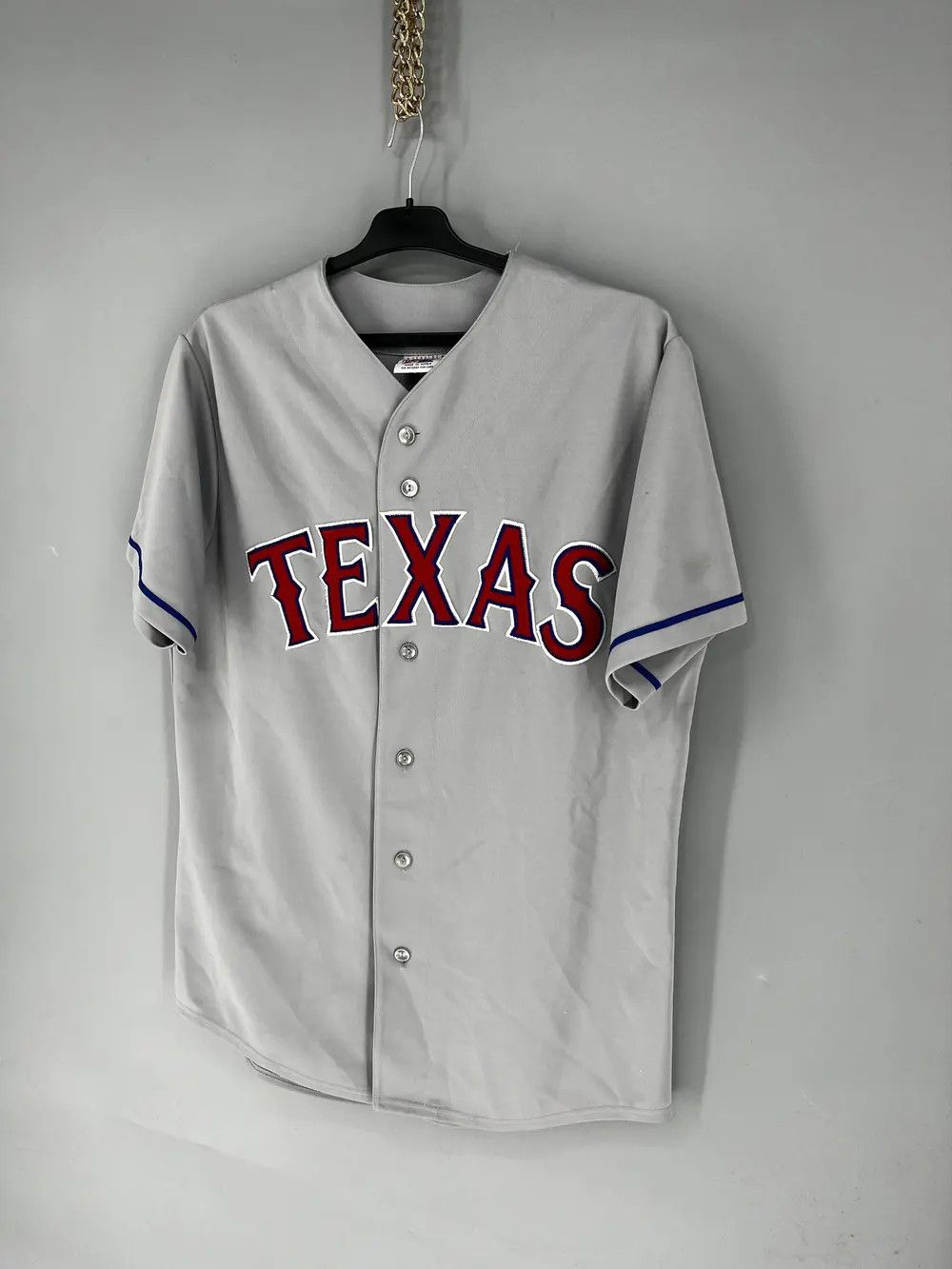 Majestic Texas Rangers MLB Majestic Cool Base plain spellout jersey Size US M / EU 48-50 / 2 - 3 Thumbnail