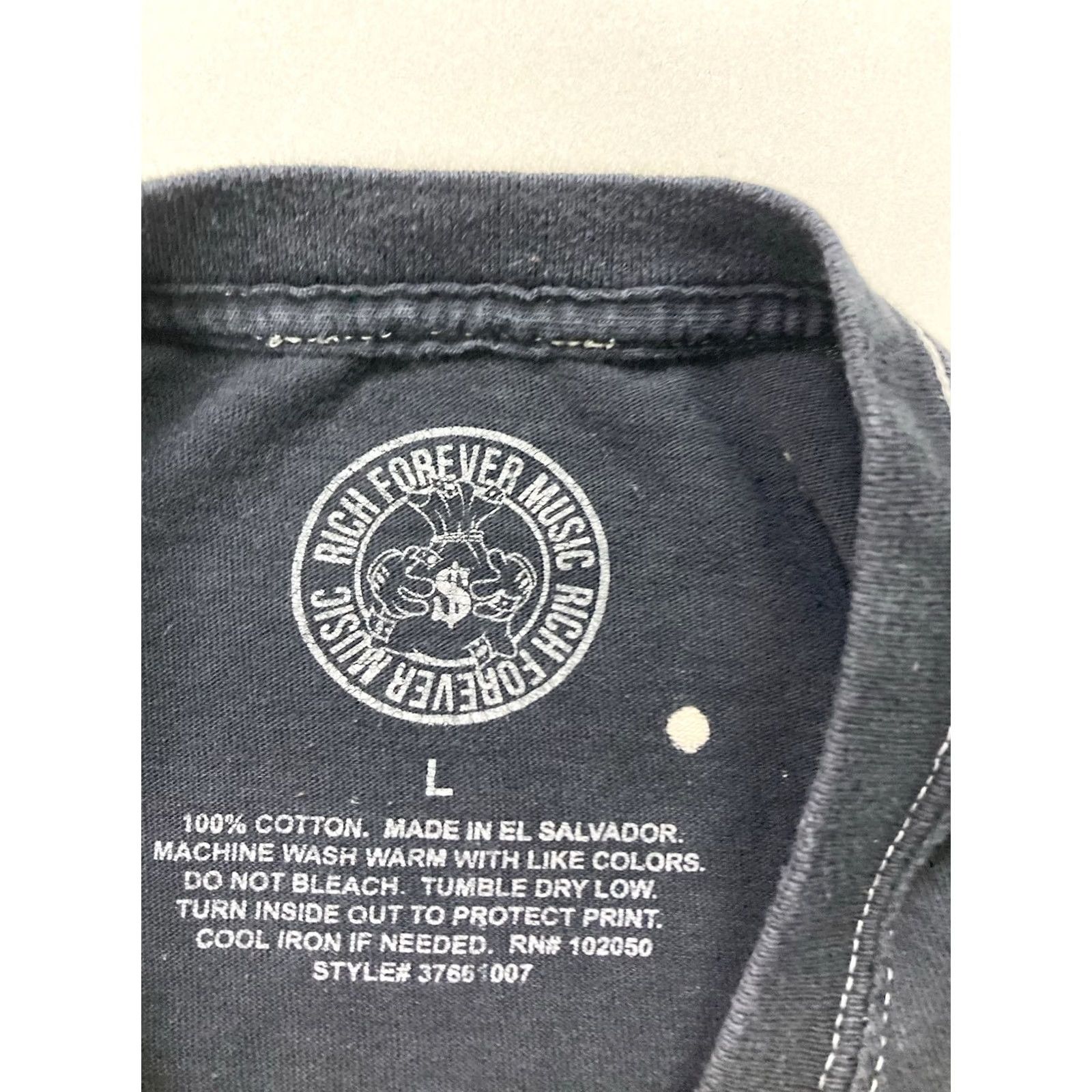 Vintage VINTAGE Rich Forever Music Rich The Kid Plug Walk Graphic T-shirt Black Mens L Shirt Short Sleeve Crew Neck Logo Hip Hop Music All Seasons 90s Size US L / EU 52-54 / 3 - 5 Thumbnail