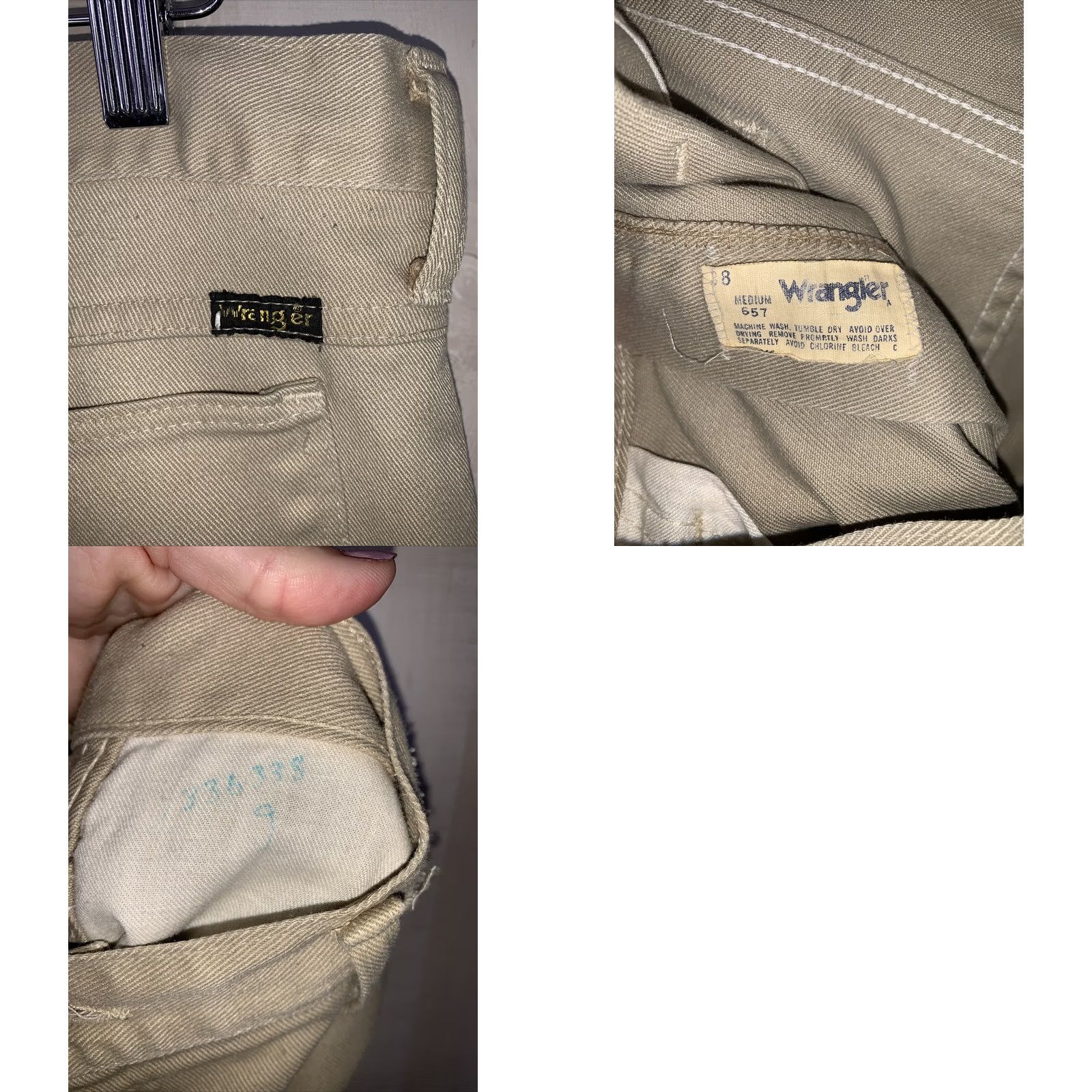 Wrangler VINTAGE Wrangler Tan Canvas Straight Flare Leg Mens Pants 38-11632 Size US 38 / EU 54 - 8 Thumbnail