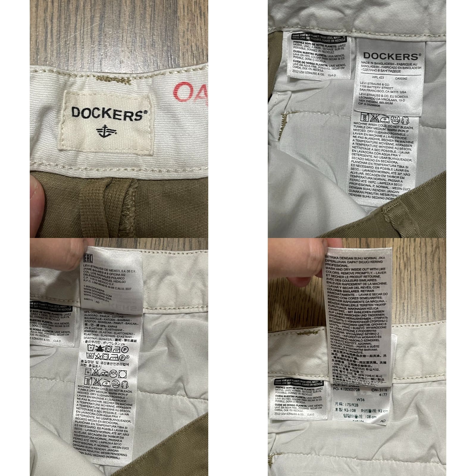 Dockers DOCKERS Shorts Mens 36 Khaki Pockets Casual Shorts Size US 36 / EU 52 - 8 Thumbnail