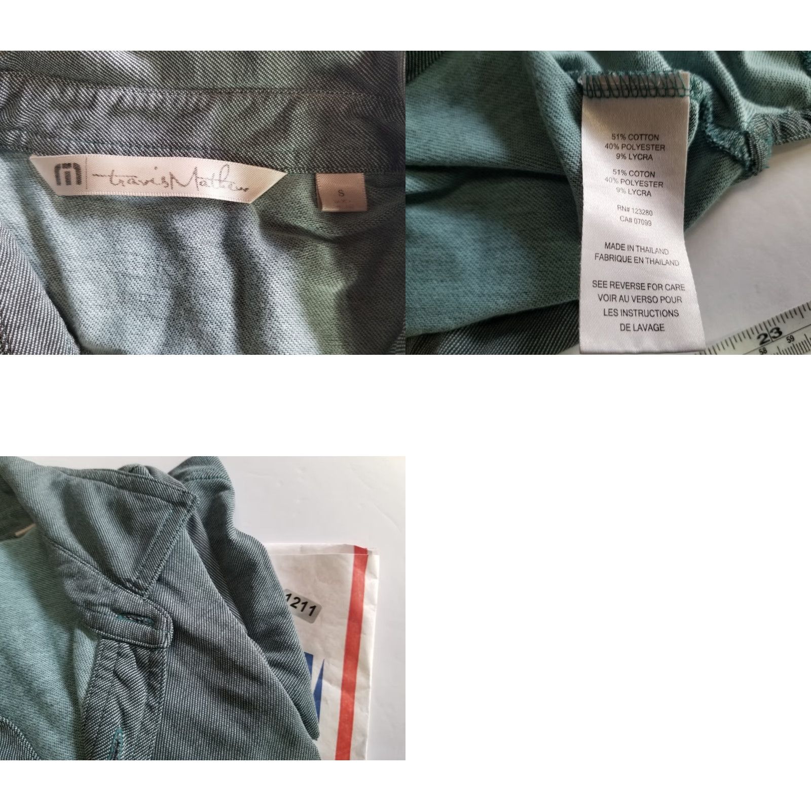 TravisMathew Travis Mathew Polo Shirt Men’s Small Green Dark Teal Short Sleeve Golf Activewear Regular Fit Pocket Logo Breathable Striped End Mens Size US S / EU 44-46 / 1 - 9 Thumbnail