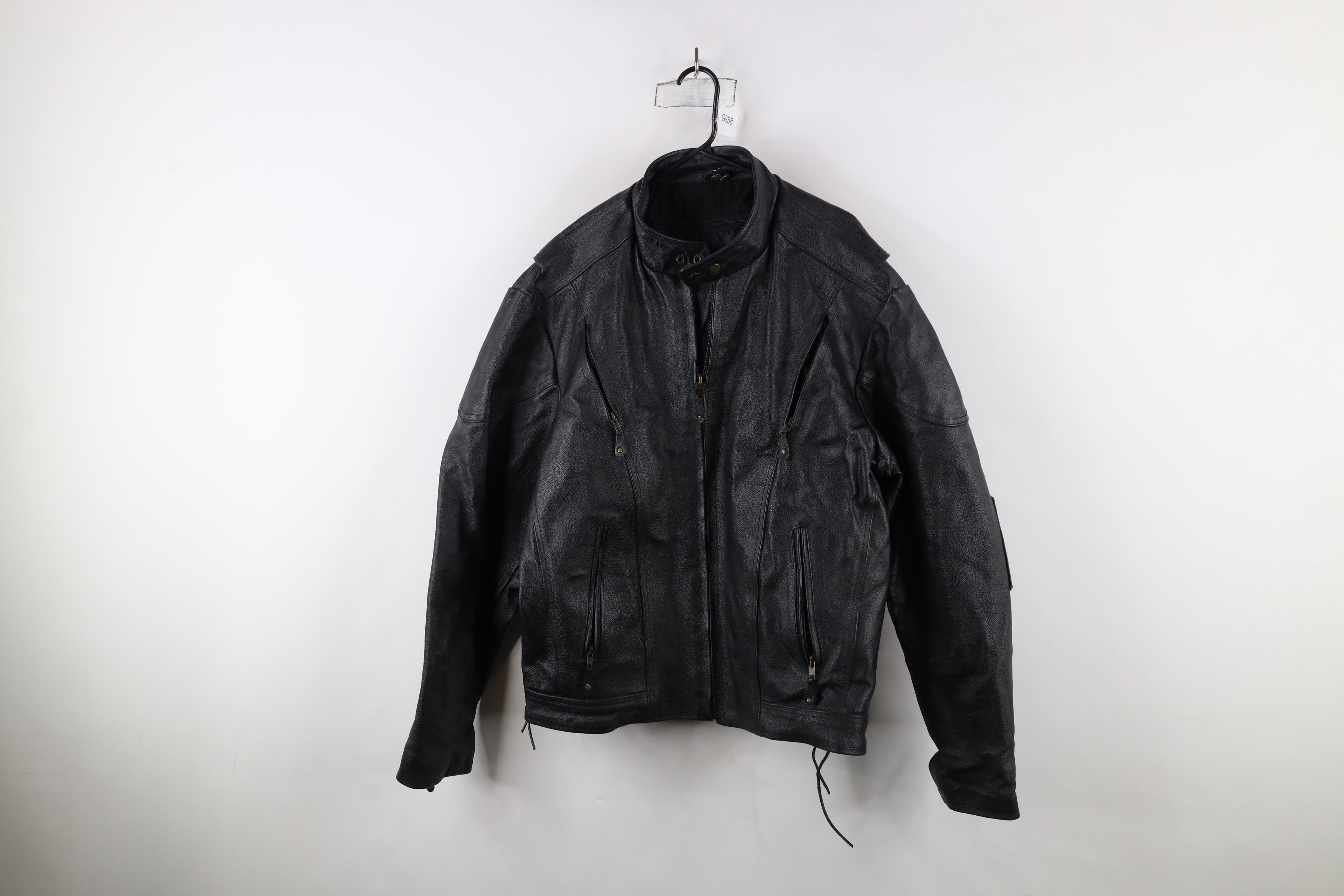Vintage Vintage 90s Streetwear Leather Motorcycle Riding Jacket Size US XXL / EU 58 / 5 - 1 Thumbnail