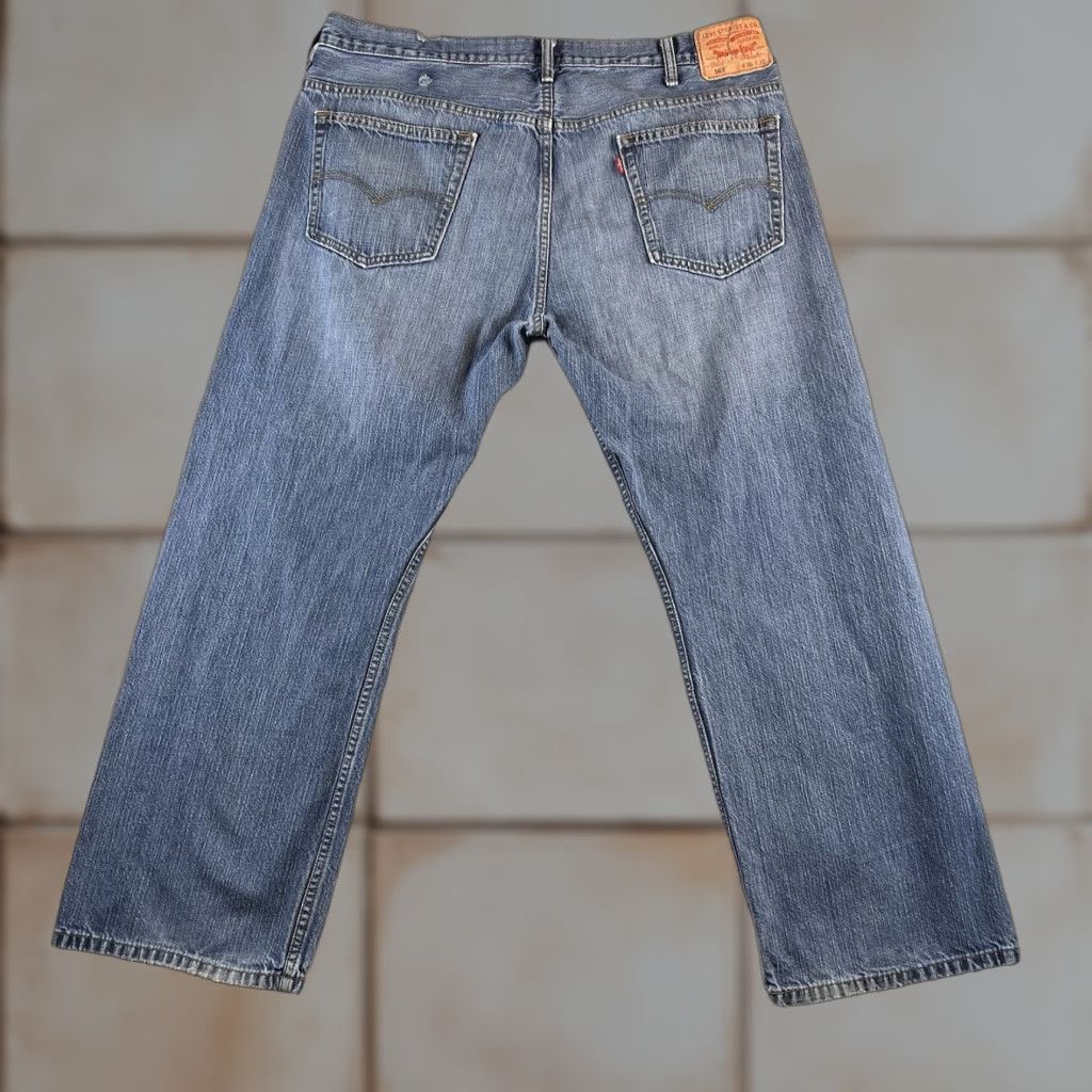 Levi's Levi's 569 Jeans Mens 38x30 Blue Denim Relaxed Straight Work Casual Belt Loops 5-Pocket Typography: Levi's 569 500 Series USA Classic Size US 38 / EU 54 - 1 Thumbnail