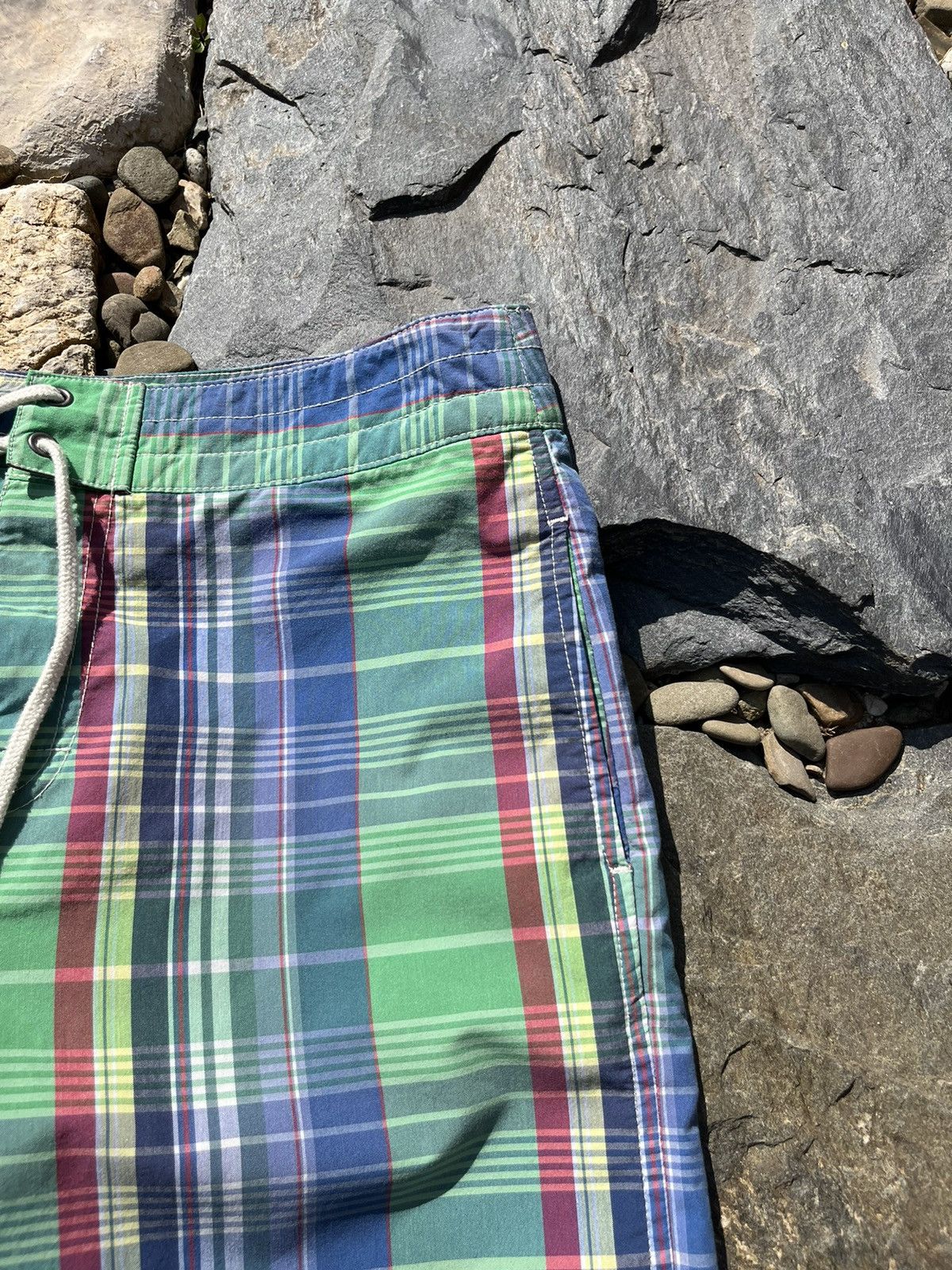 Polo Ralph Lauren × Ralph Lauren × Vintage Vintage 90s Polo Ralph Lauren plaid checked swim shorts pant Size 30" / US 8 / IT 44 - 4 Thumbnail