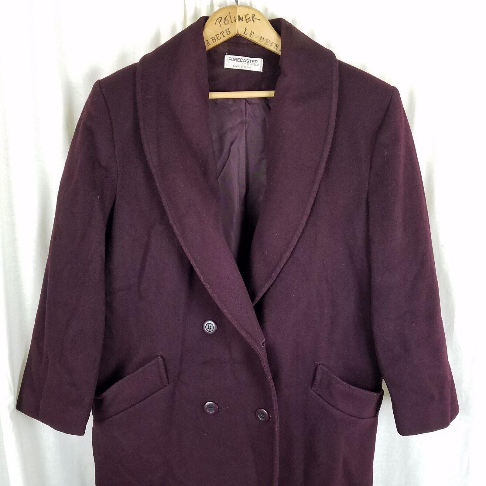Vintage Vtg Forecaster Shawl Collar Double Breasted Wool Peacoat 13 Size XL / US 12-14 / IT 48-50 - 2 Thumbnail