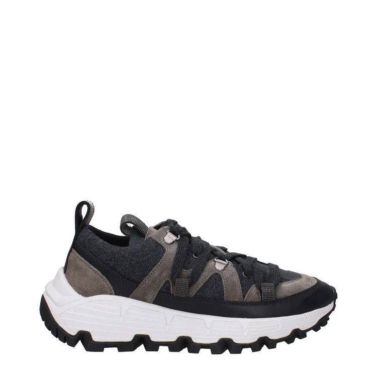 Brunello Cucinelli ob1o1e1024 Fabric Sneakers in Grey Size US 10 / IT 40 - 1 Thumbnail