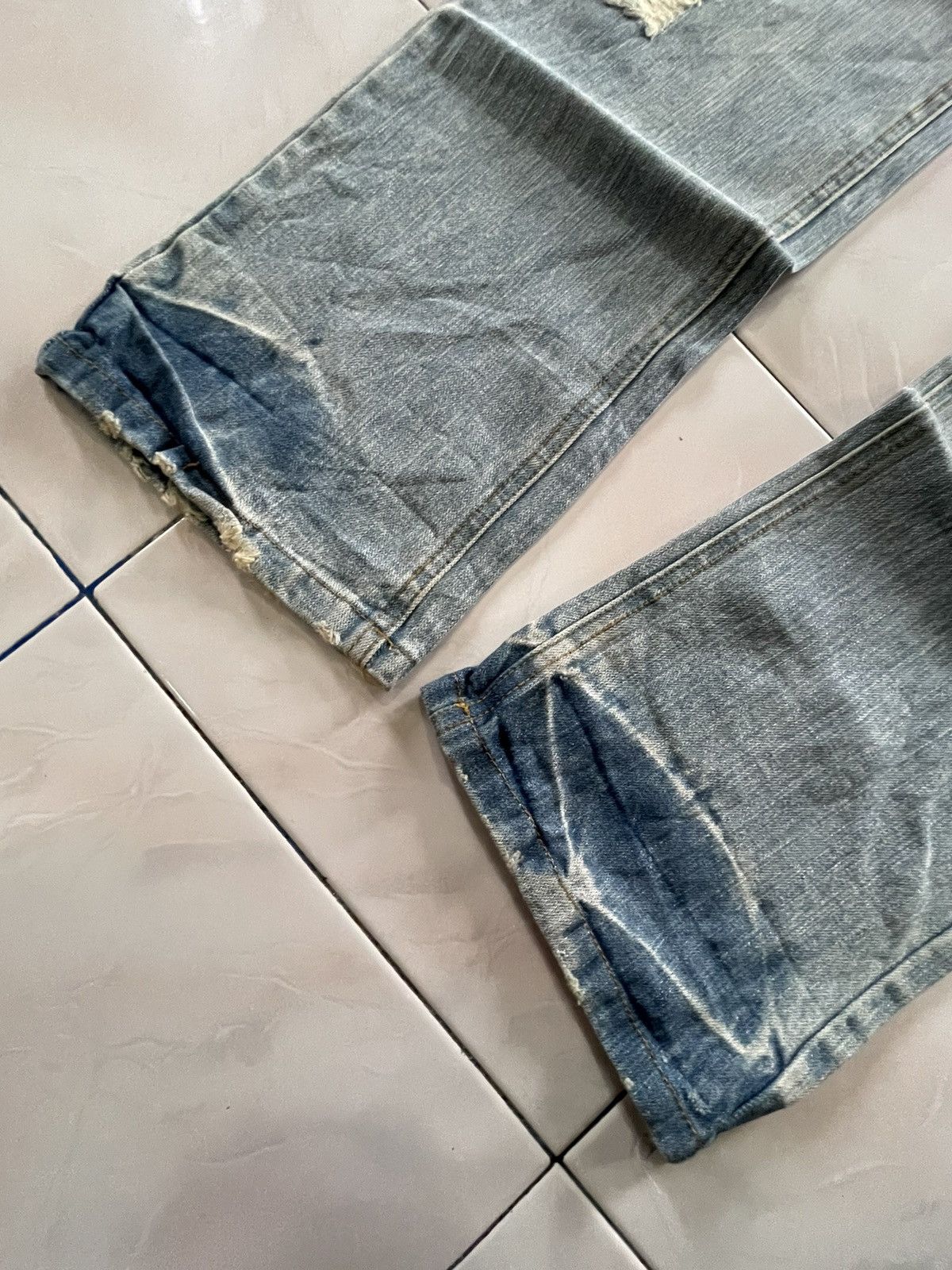 Hysteric Glamour Point Loma Japan I Love ❤️ Surf Patched Faded Wash Jeans Size US 34 / EU 50 - 12 Thumbnail