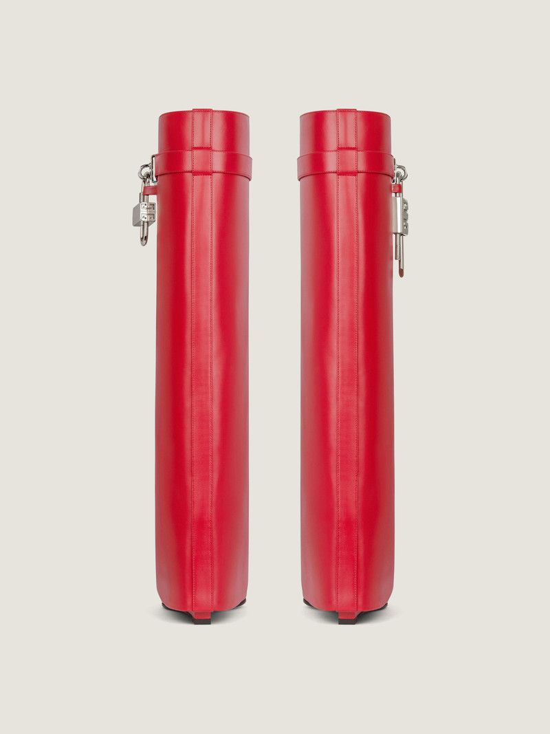 Givenchy o1w1db10326 Shark Lock Wide Fit 90mm Boots in Red Size US 9.5 / IT 39.5 - 6 Thumbnail
