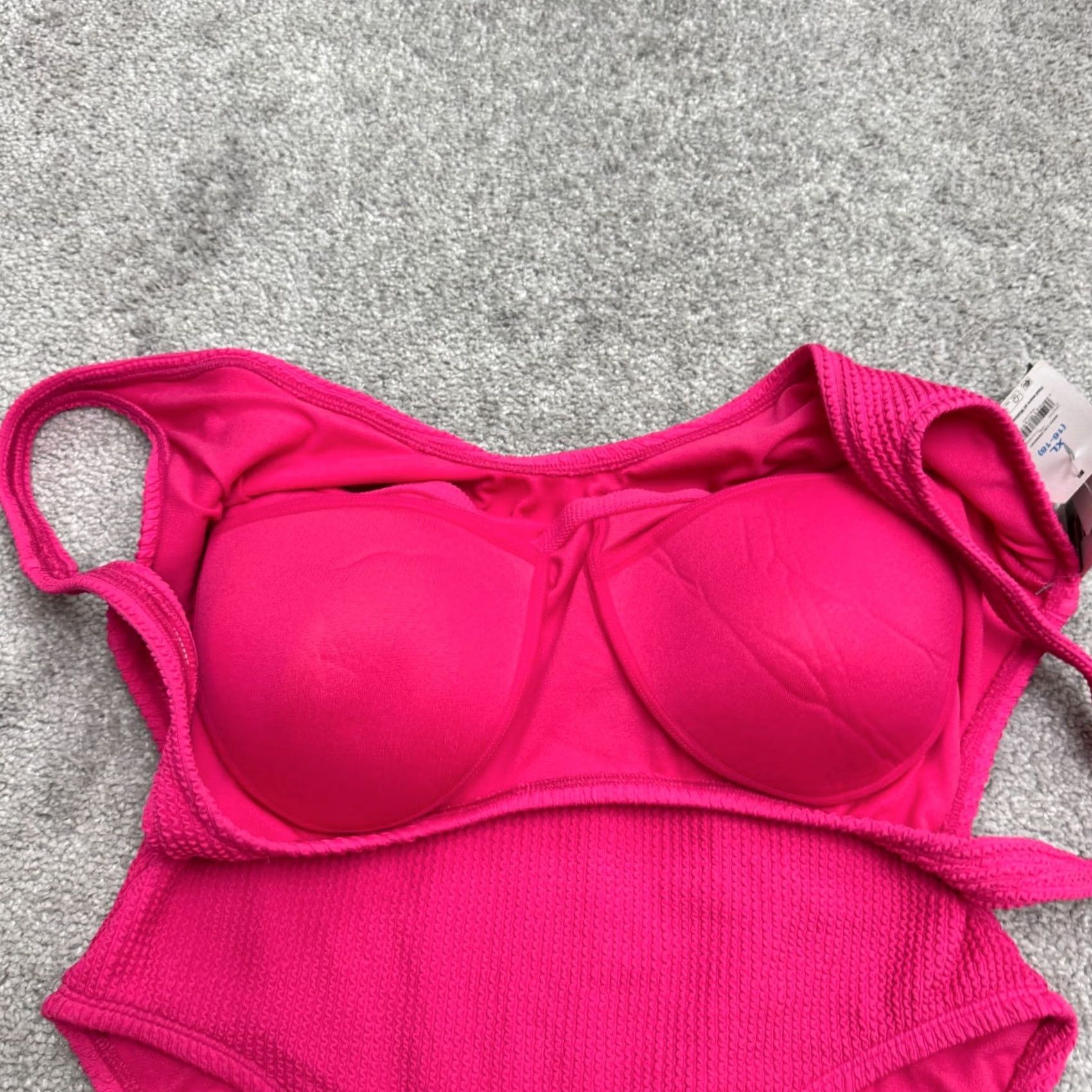 Vintage Time And Tru Womens XL Pink One Piece Swimwear Padded Scoop Neck Backless NWT Size ONE SIZE - 7 Thumbnail