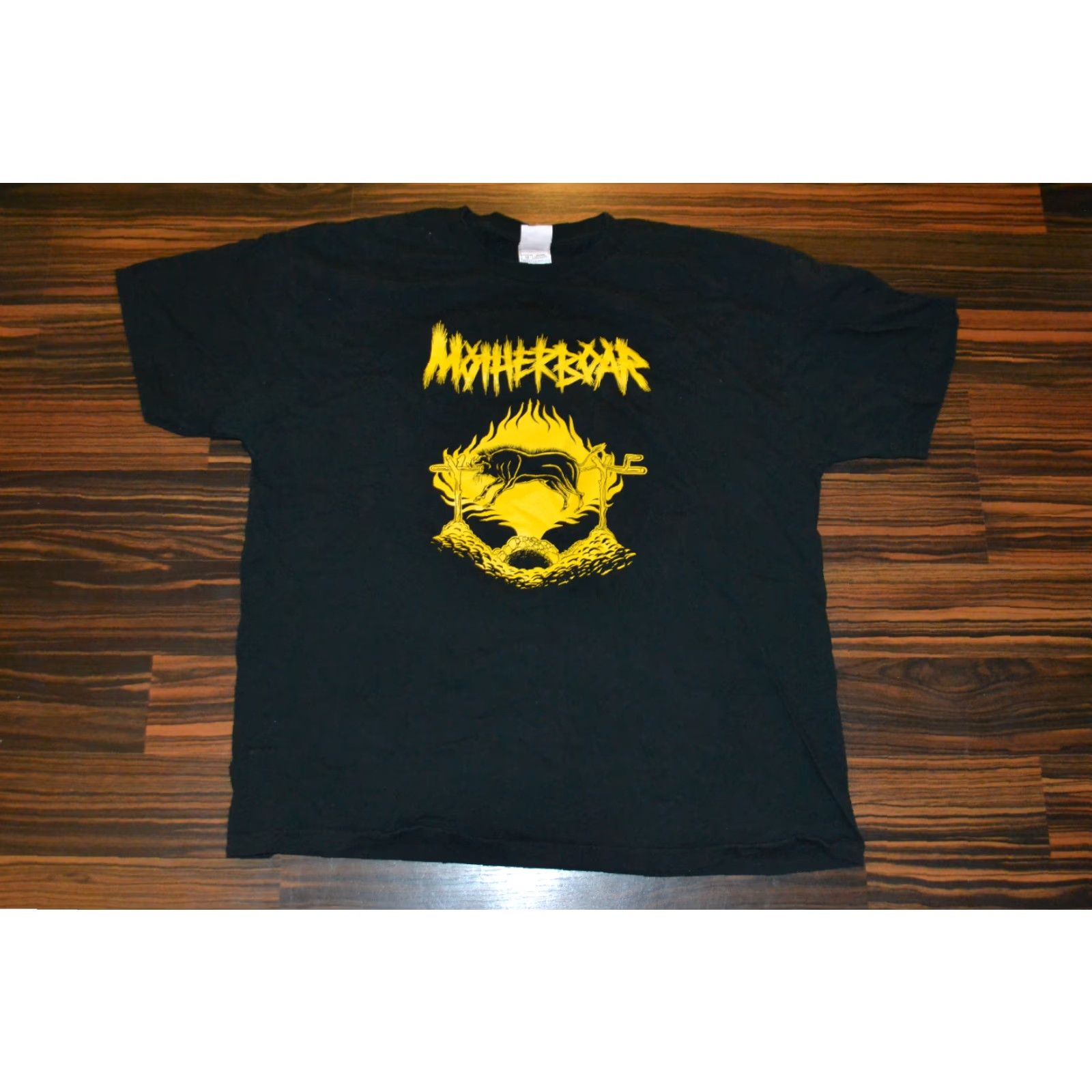 Fruit Of The Loom VINTAGE Fruit of the Loom Guard Your Grill T Shirt Black XL Mens Graphic Tee 100% Cotton Size US XL / EU 56 / 4 - 2 Thumbnail