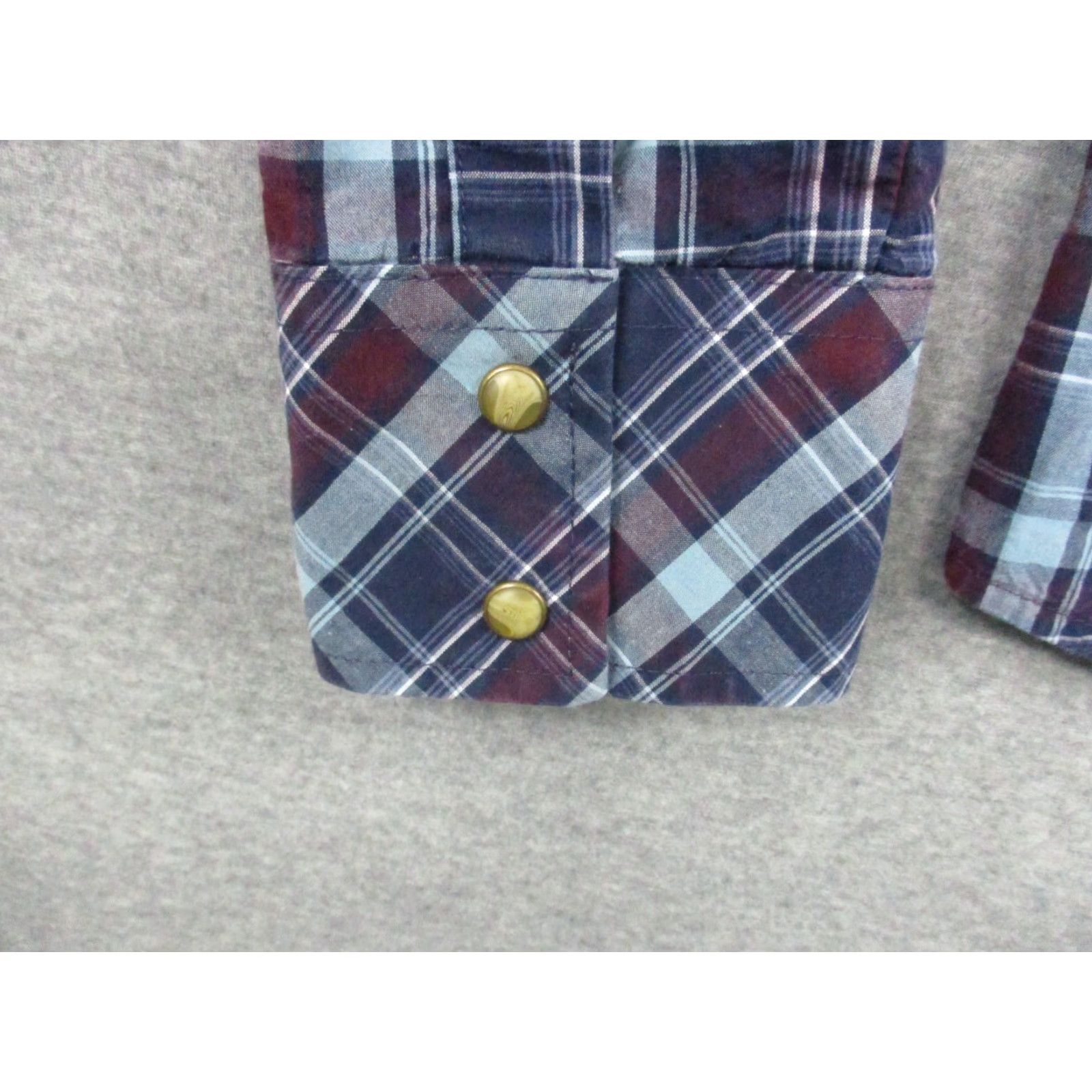 Wrangler Wrangler Retro Western Shirt XL Mens Pearl Snap Blue Plaid Long Sleeve MVR189M Size US XL / EU 56 / 4 - 6 Thumbnail