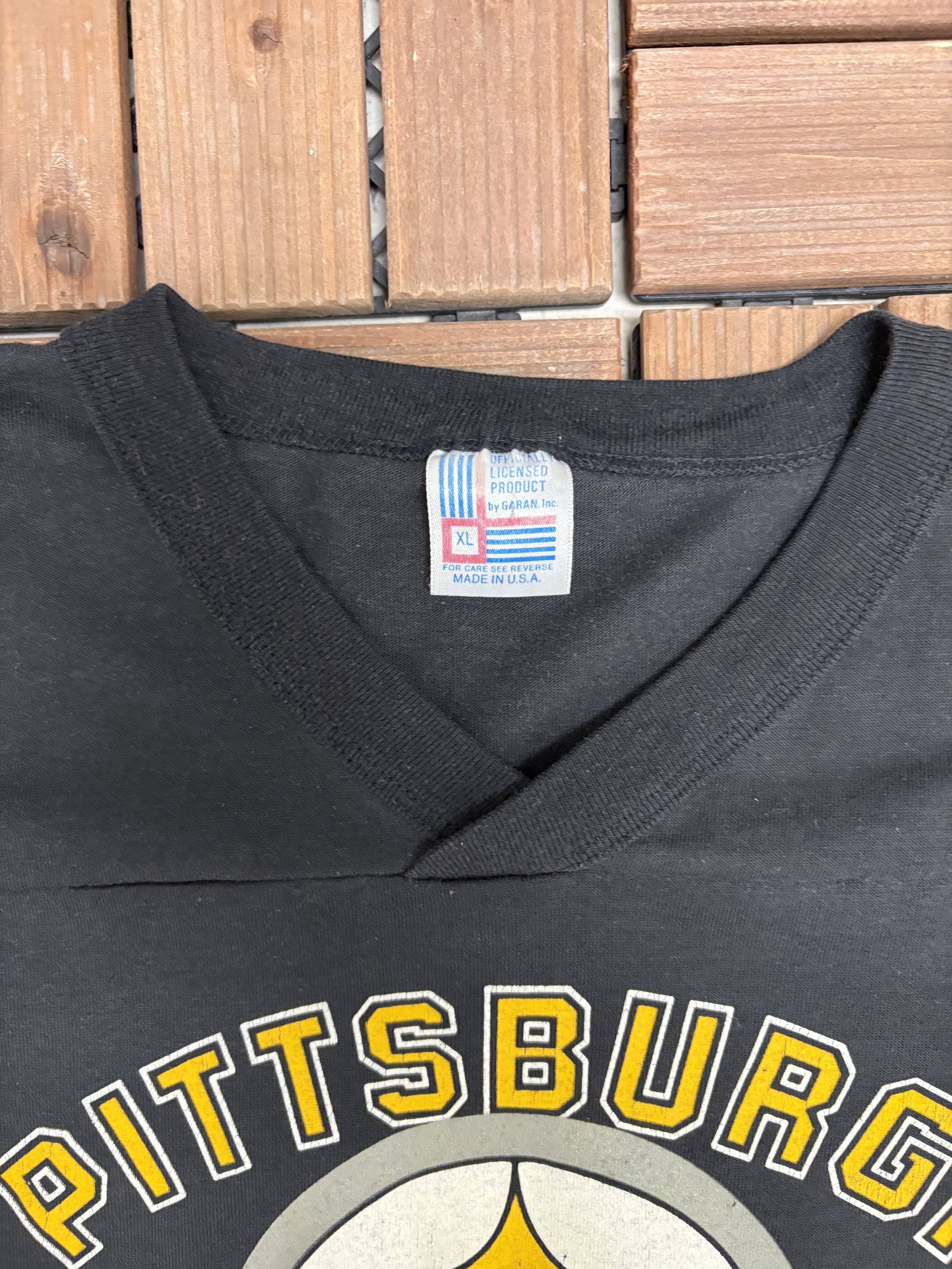 Vintage Pittsburgh Steelers Vintage Black T-Shirt Tee Size US XL / EU 56 / 4 - 5 Thumbnail